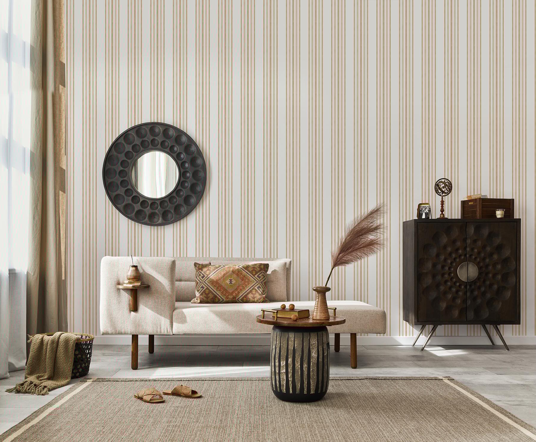 Elegant Vertical Striped Wallpaper Mural
