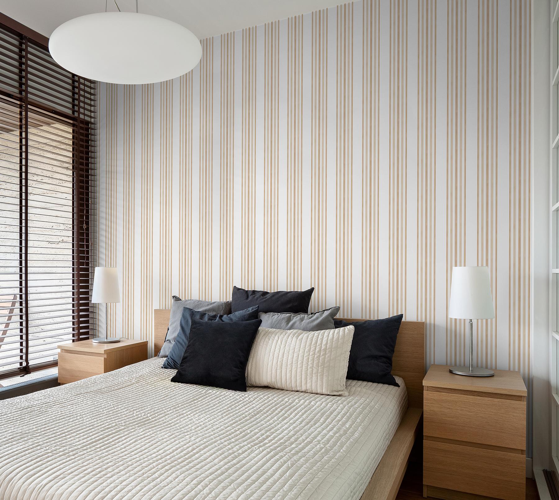 Elegant Vertical Striped Wallpaper Mural