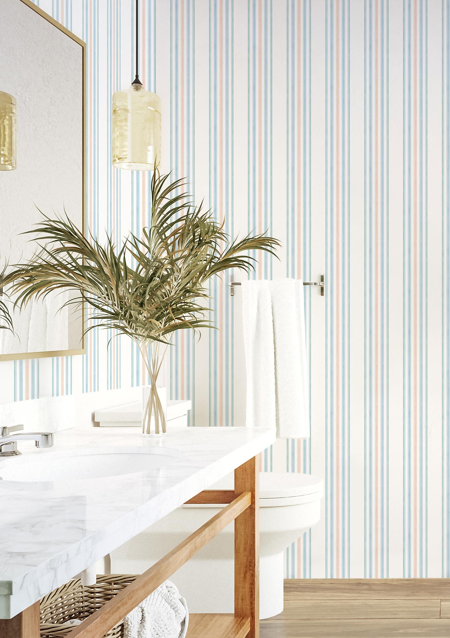 Elegant Vertical Striped Wallpaper Mural