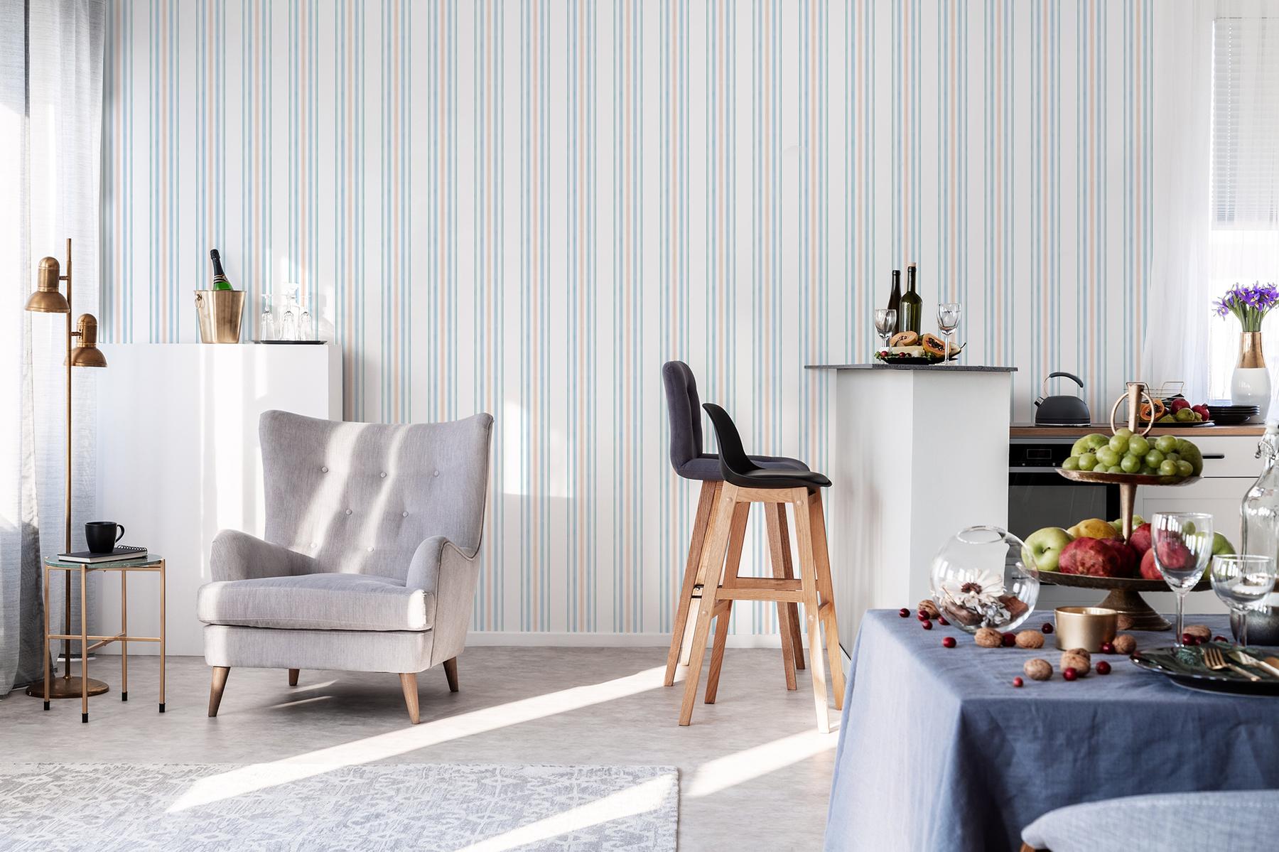 Elegant Vertical Striped Wallpaper Mural