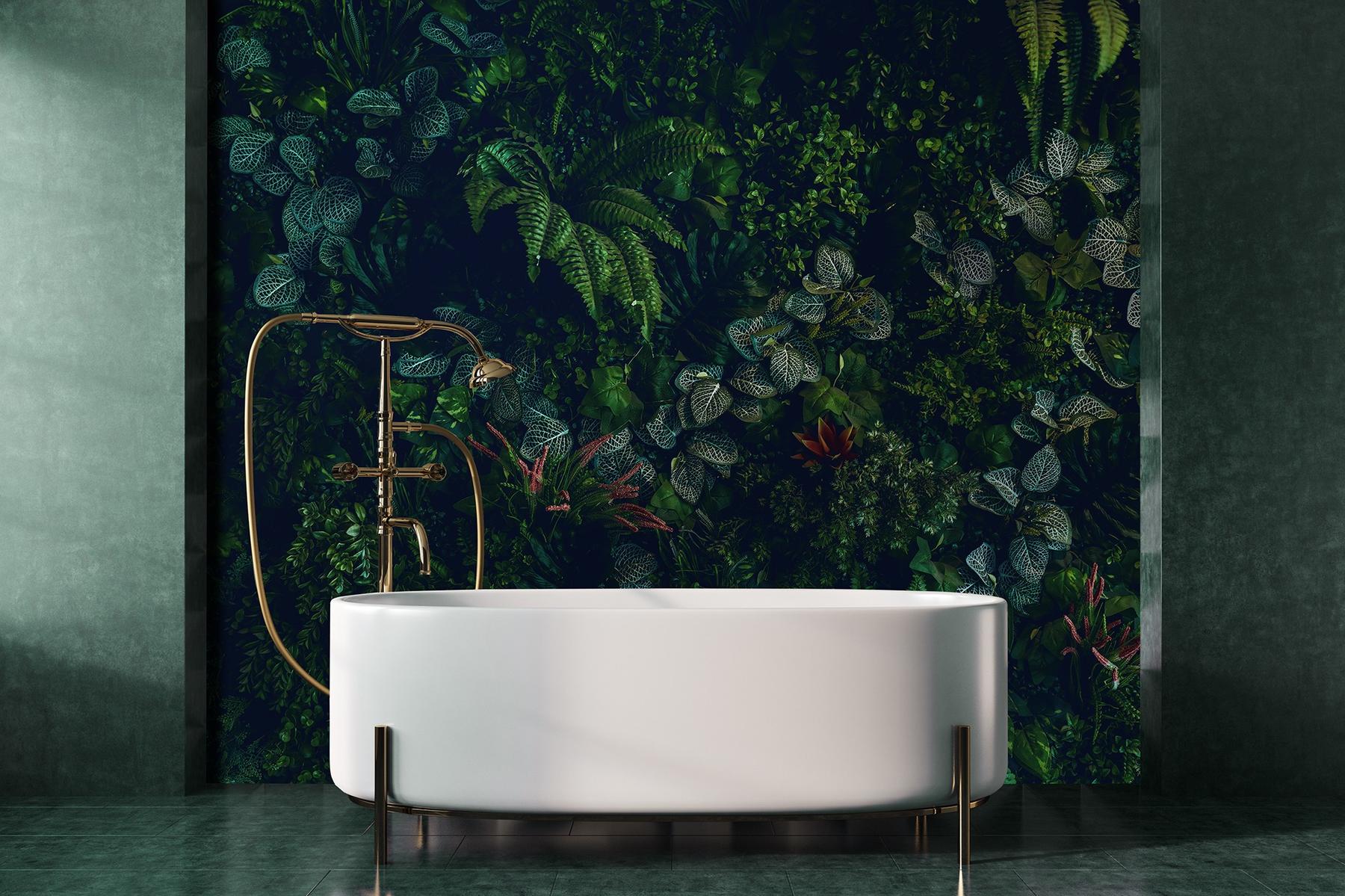 Elegant Botanical Jungle Greenery Wallpaper Mural