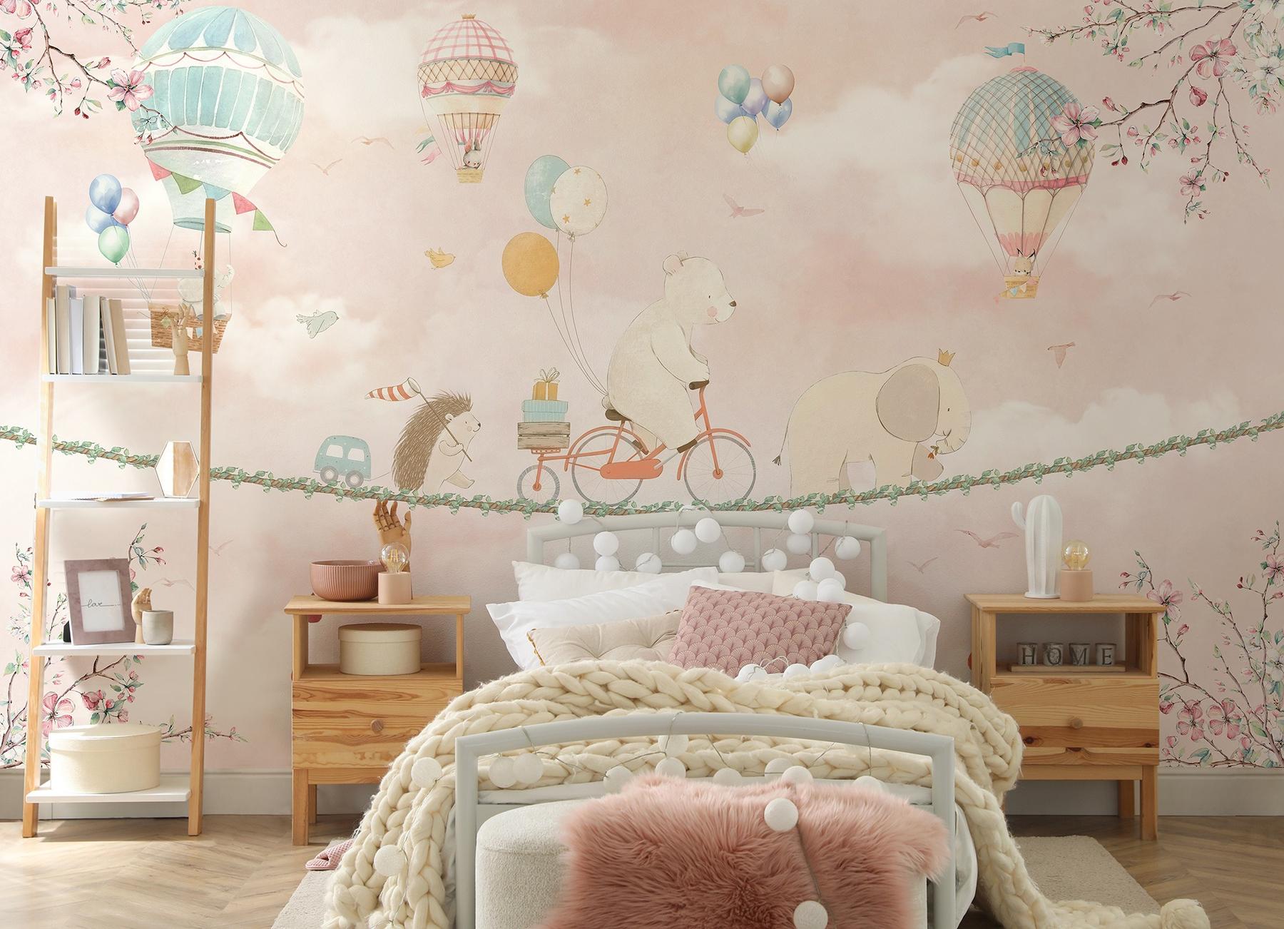 Cute Animal Convoy with Hot Air Balloons