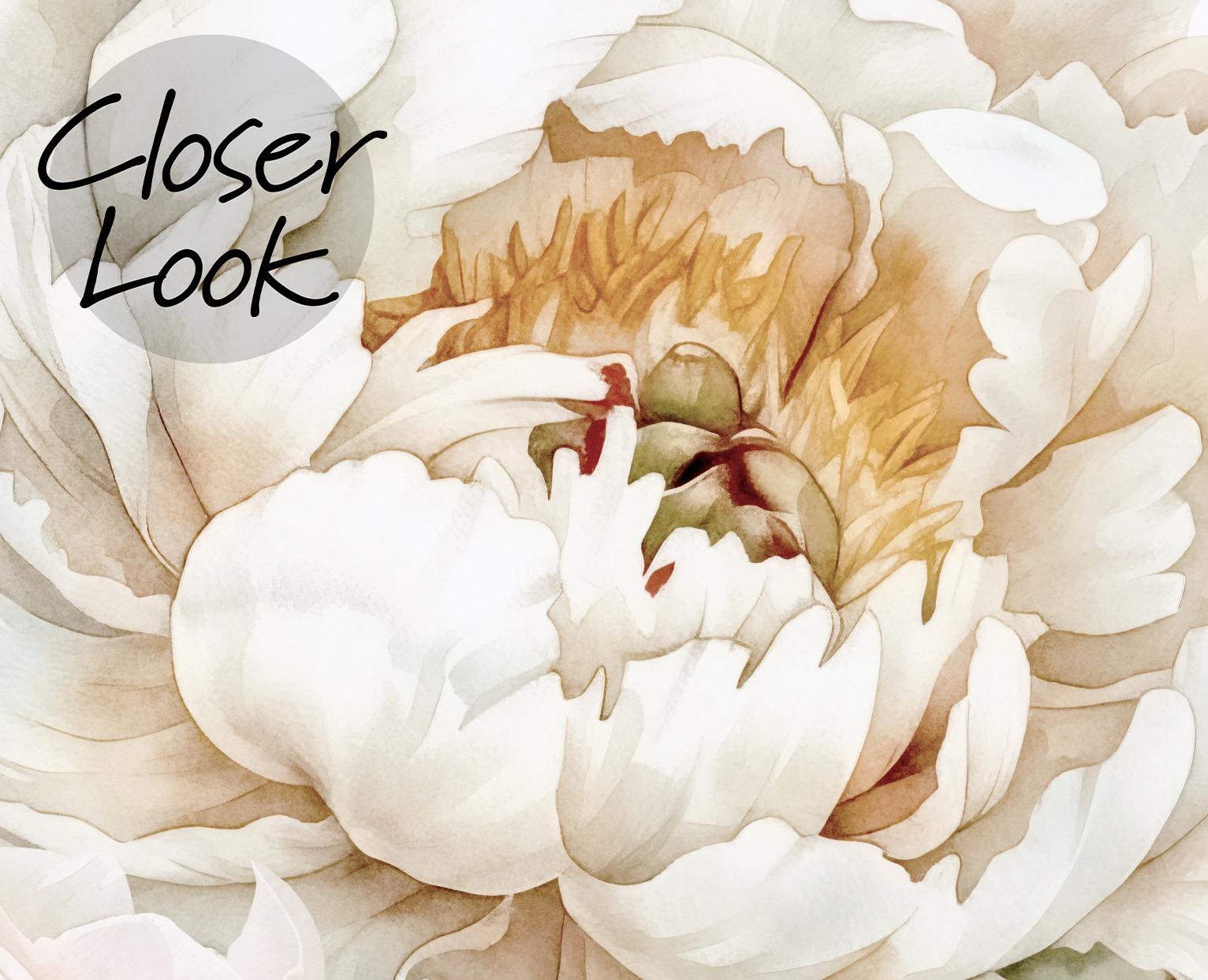 Elegant Pastel Peony Floral Wallpaper Mural