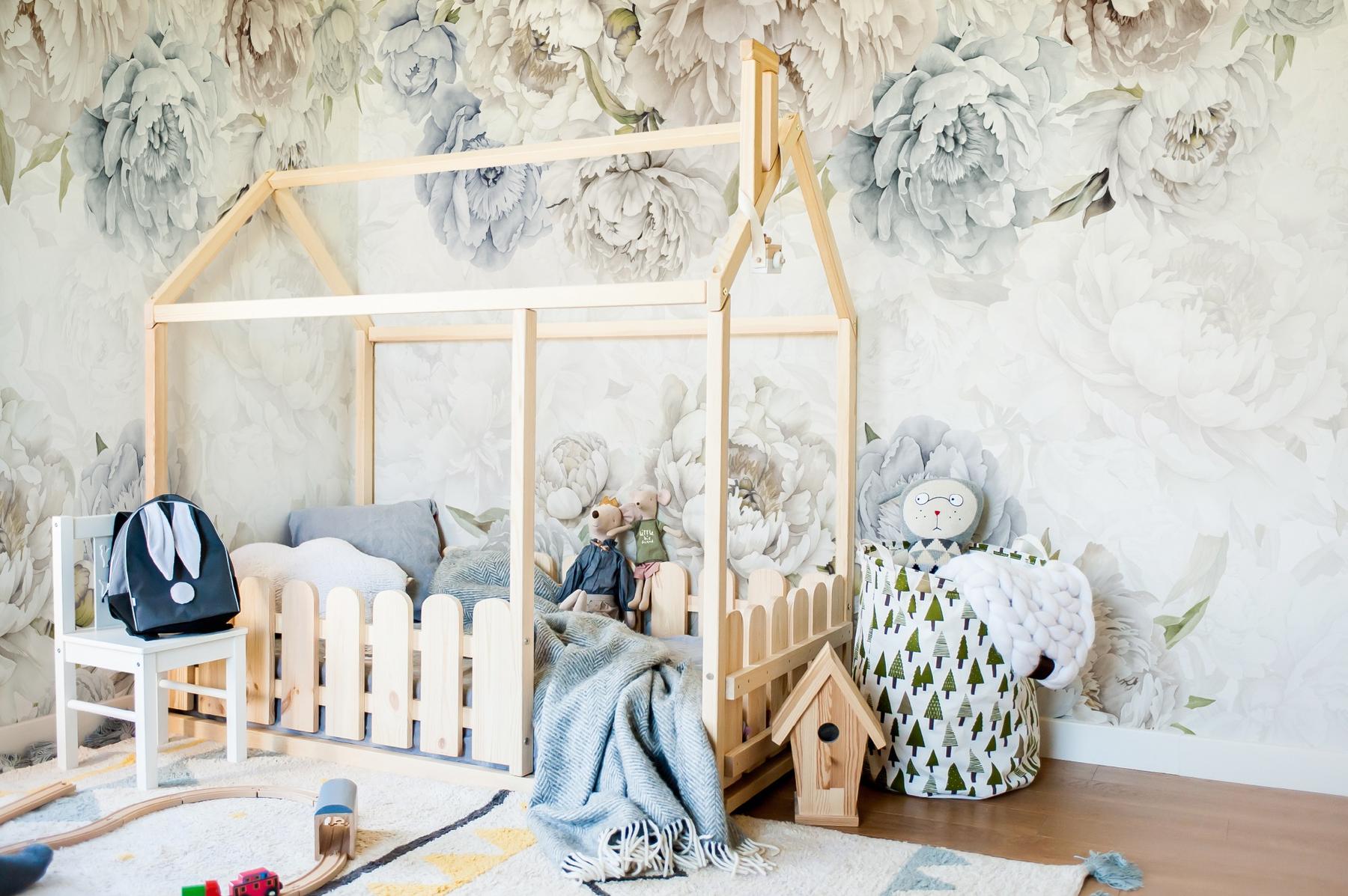 Elegant Pastel Peony Floral Wallpaper Mural