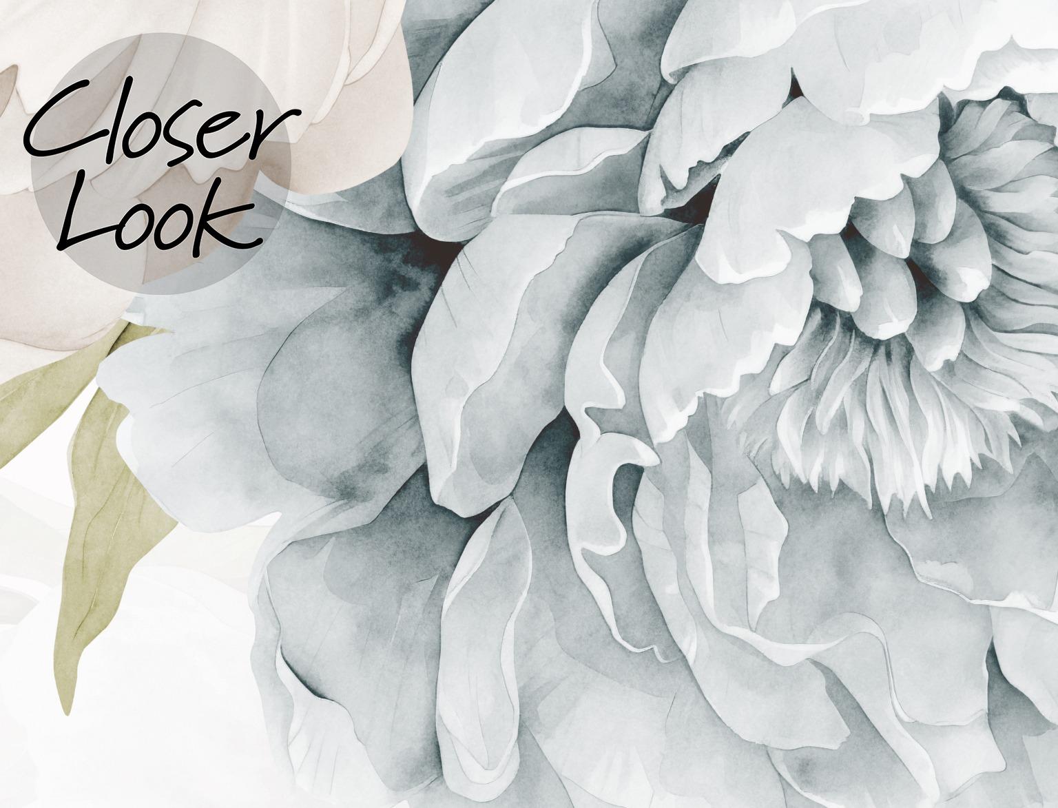 Elegant Pastel Peony Floral Wallpaper Mural