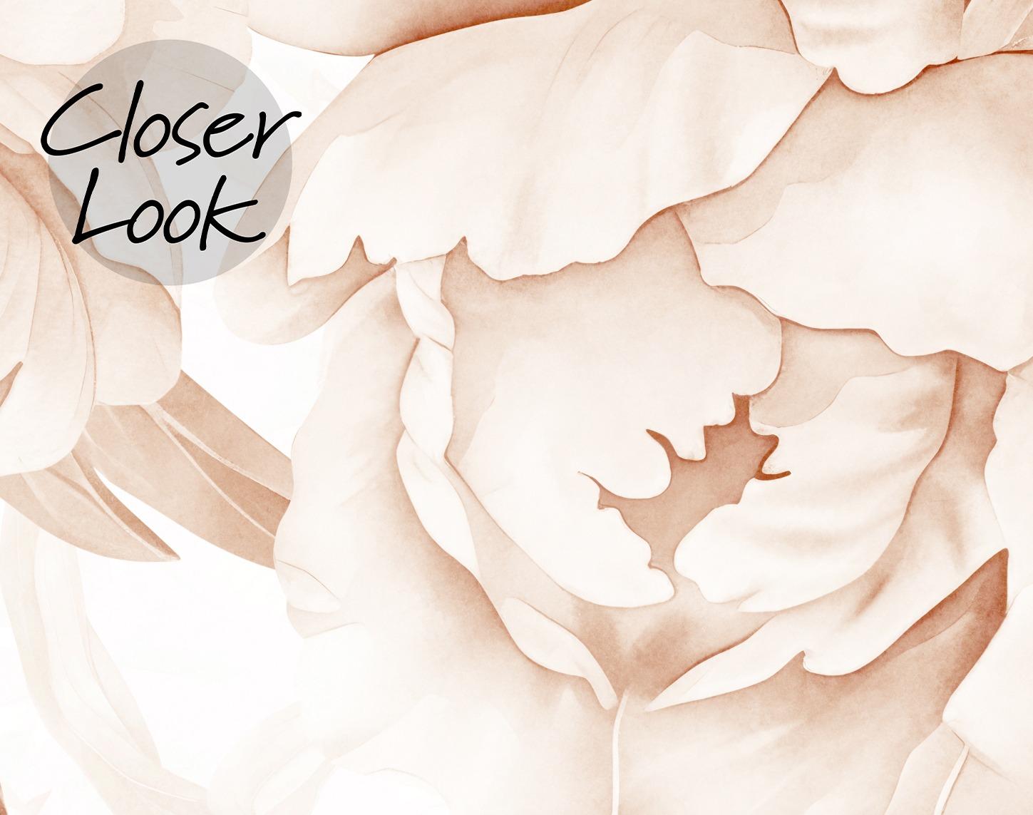 Elegant Pastel Peony Floral Wallpaper Mural 