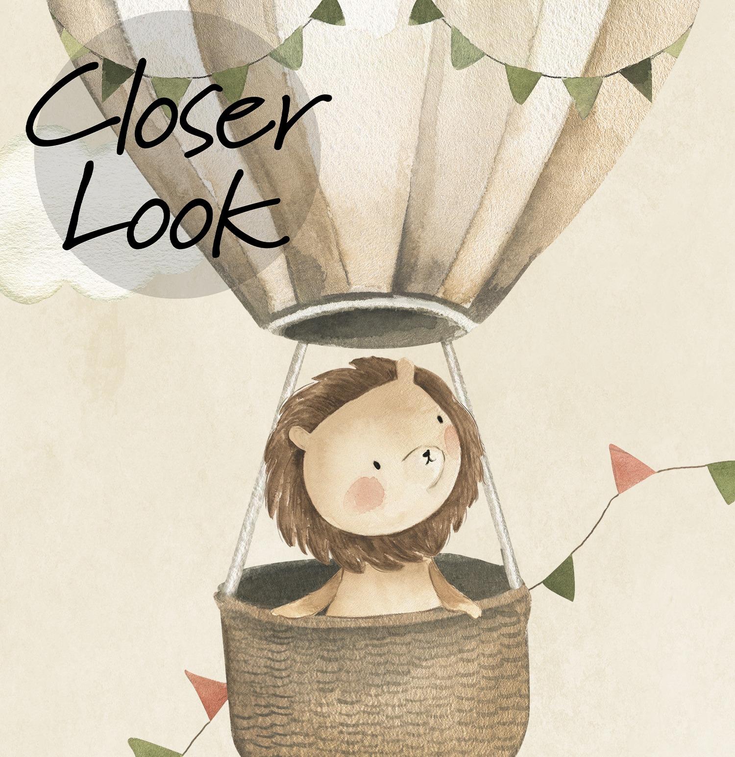 Kids Cute Cartoon Animals in Planes Pattern Wallpaper Mural