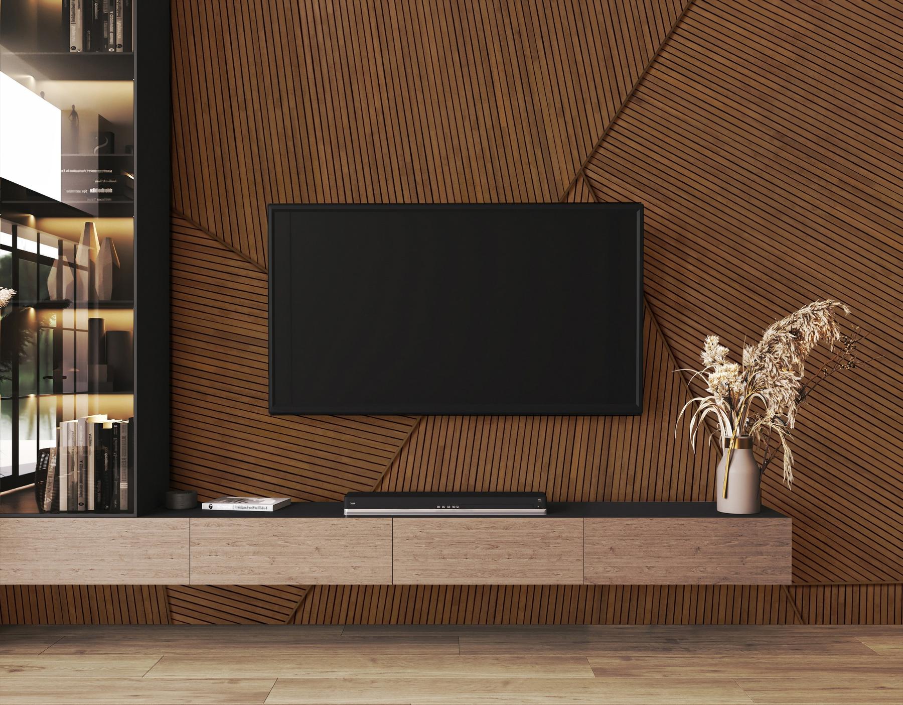 Modern Geometric Wood Effect Wallpaper