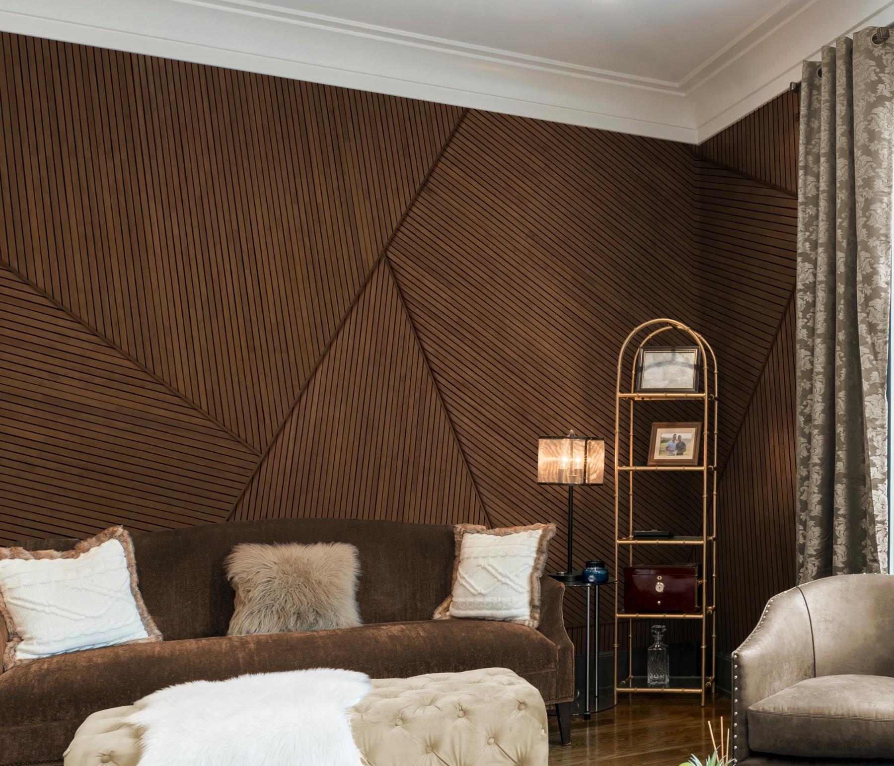 Modern Geometric Wood Effect Wallpaper