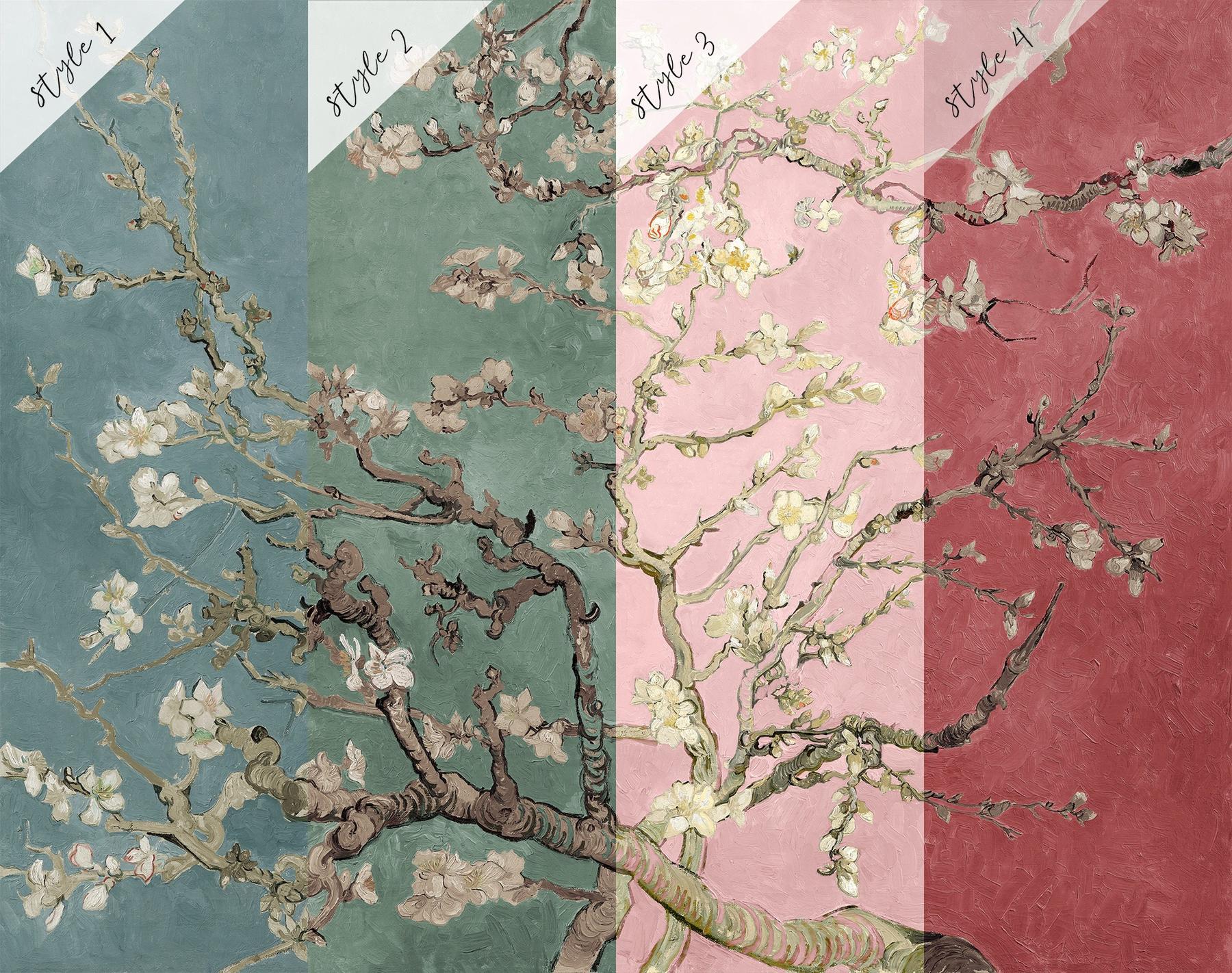 Van Gogh Almond Blossom Oil Paint Wallpaper Mural
