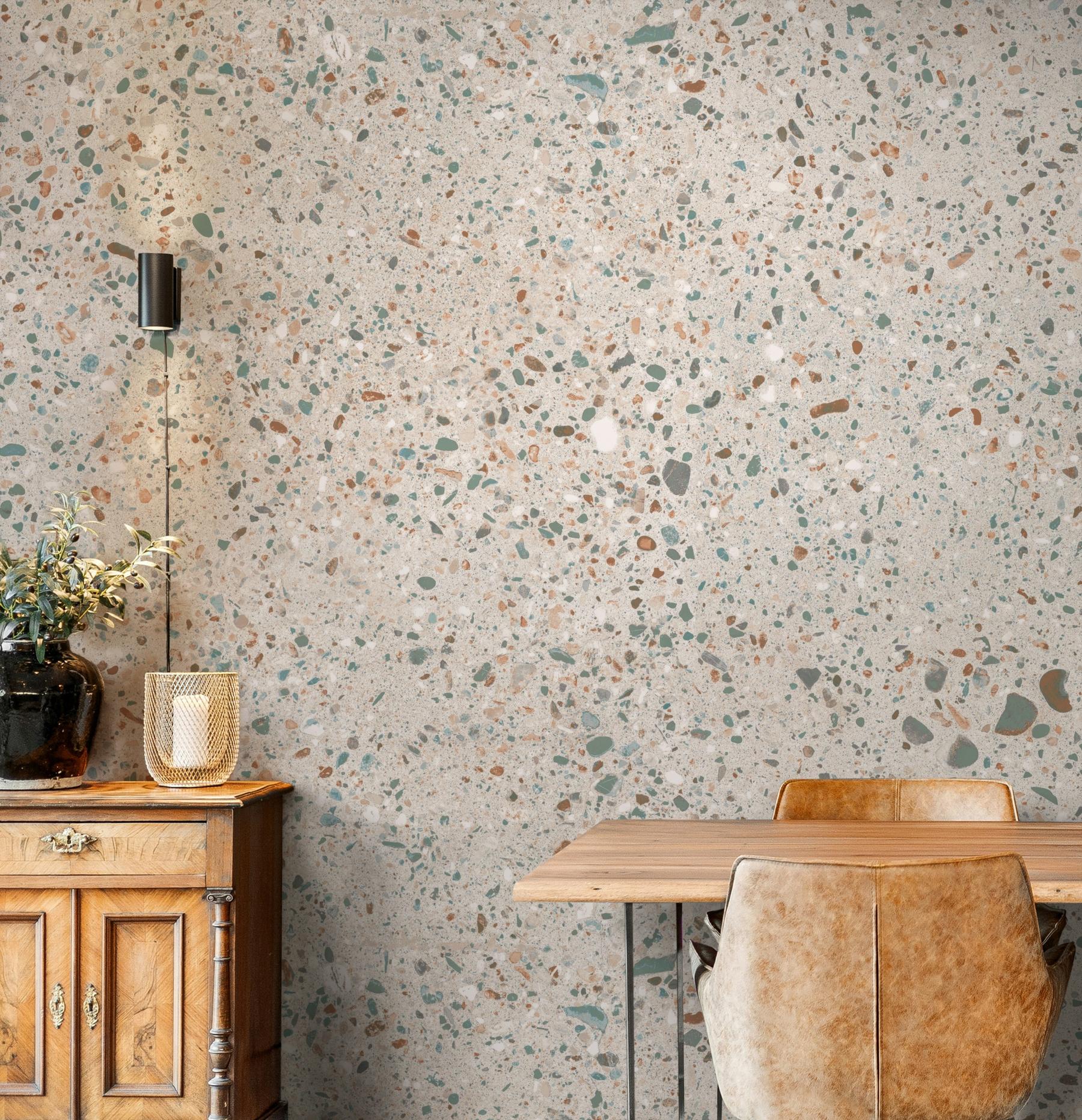 Stylish Terrazzo Stone Wallpaper Mural