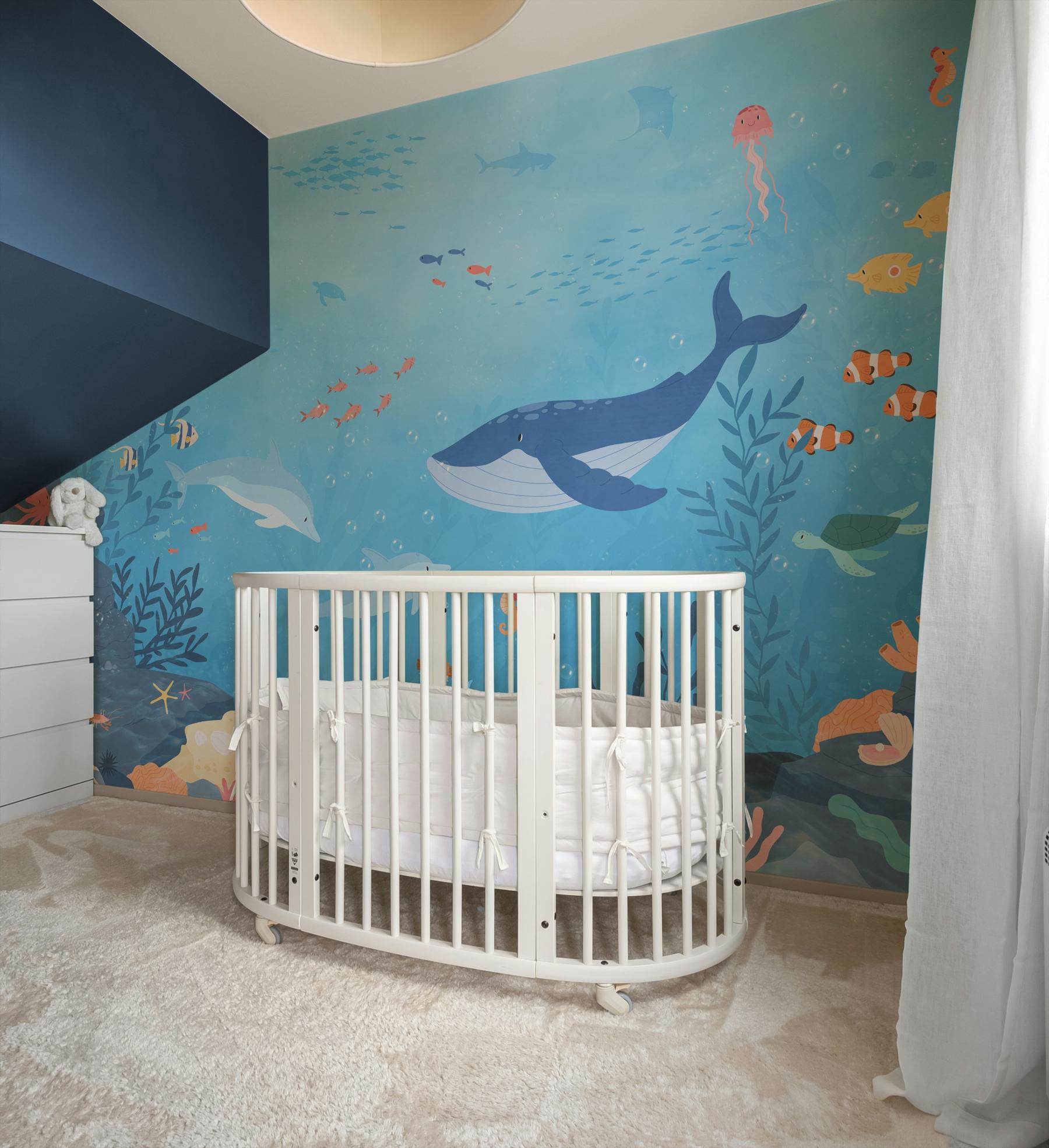 Kids Underwater Animals and Coral Reef Wallpaper Mural