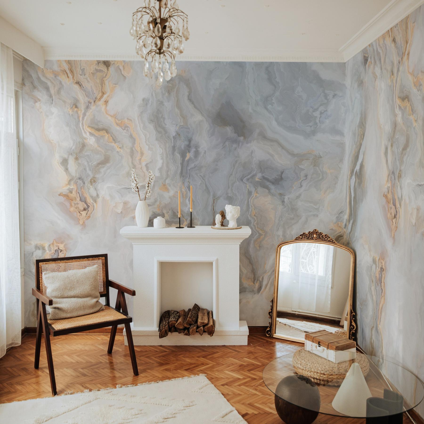 Modern Abstract Marble Design Wallpaper Mural
