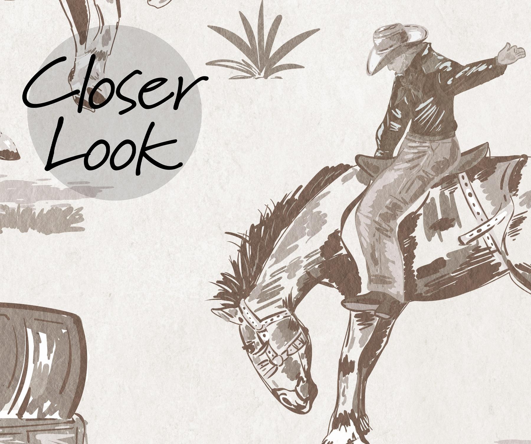 Western Cowboy Horses Adventure Wallpaper Mural