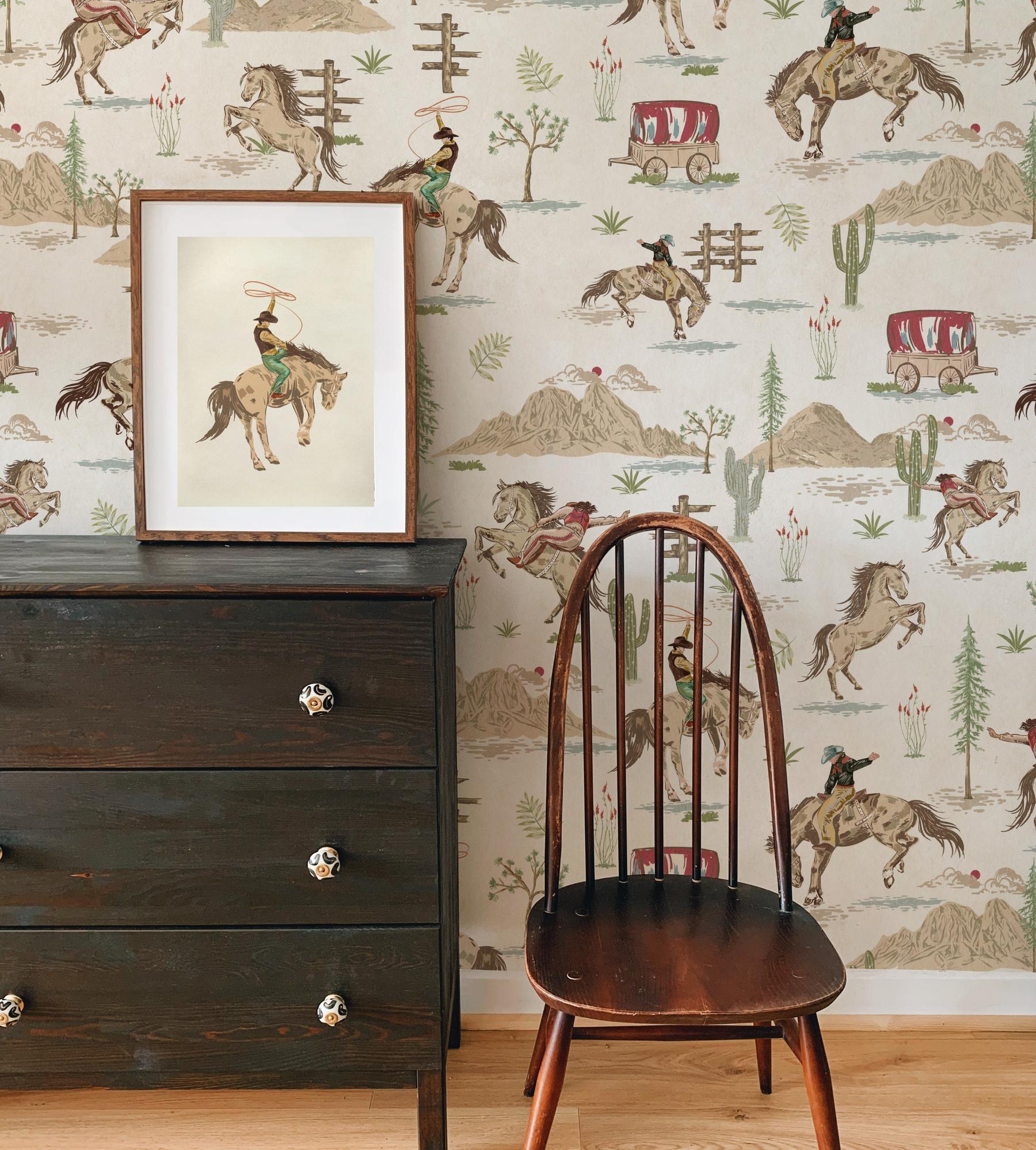 Western Cowboy Horses Adventure Wallpaper Mural