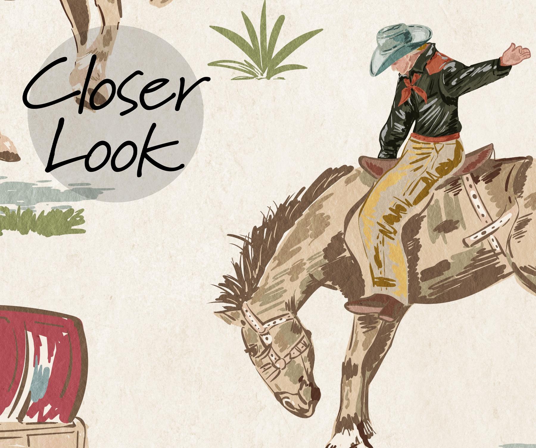 Western Cowboy Horses Adventure Wallpaper Mural