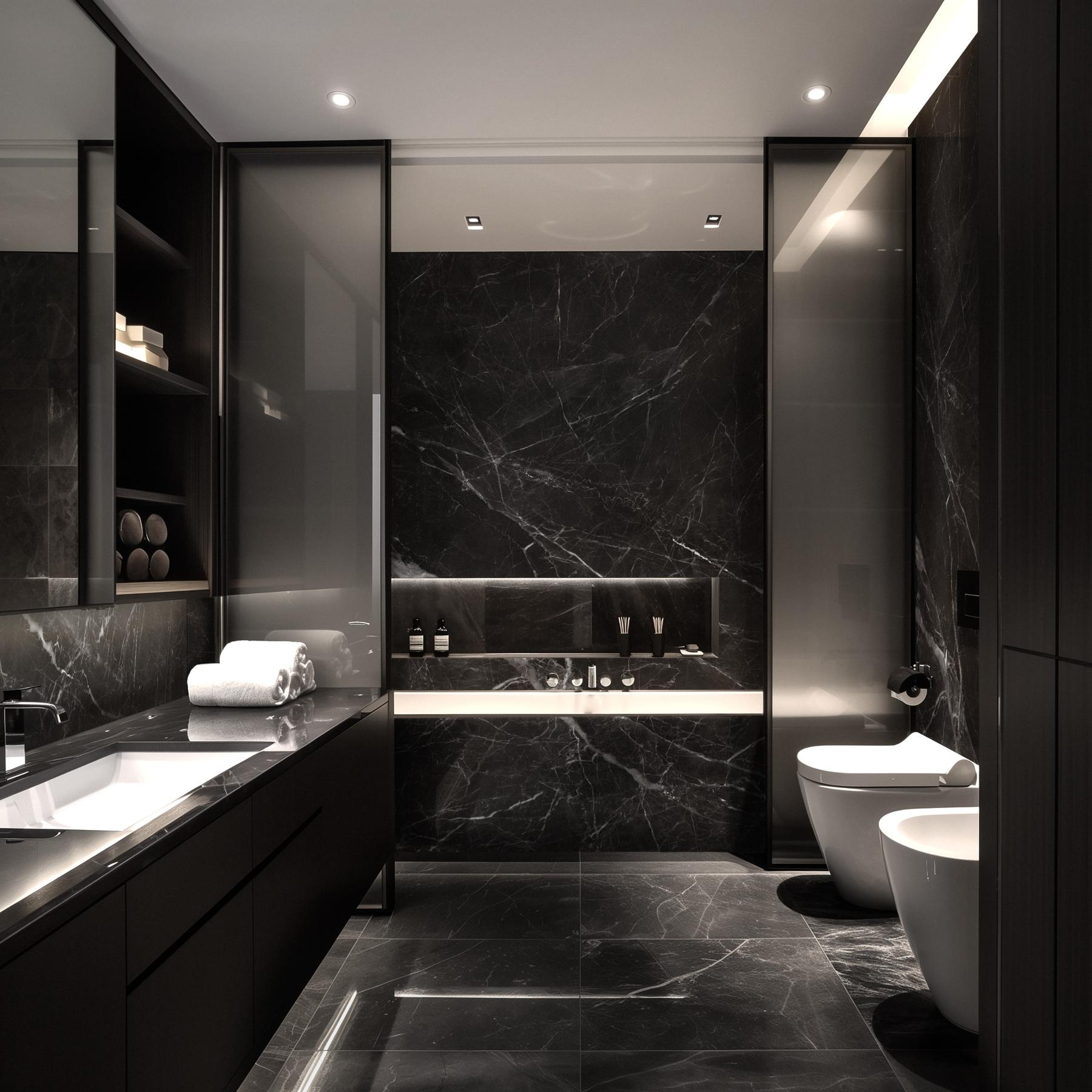 Luxury Dark Marble Effect Wallpaper Mural