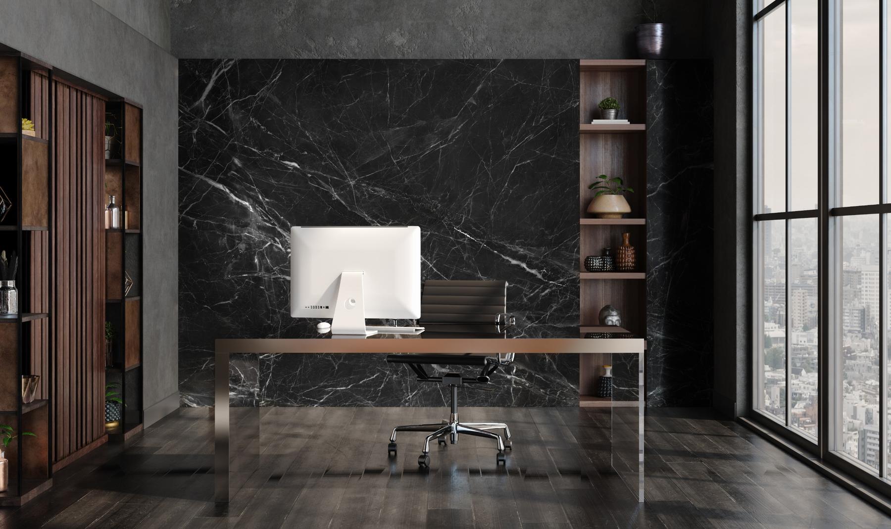 Luxury Dark Marble Effect Wallpaper Mural