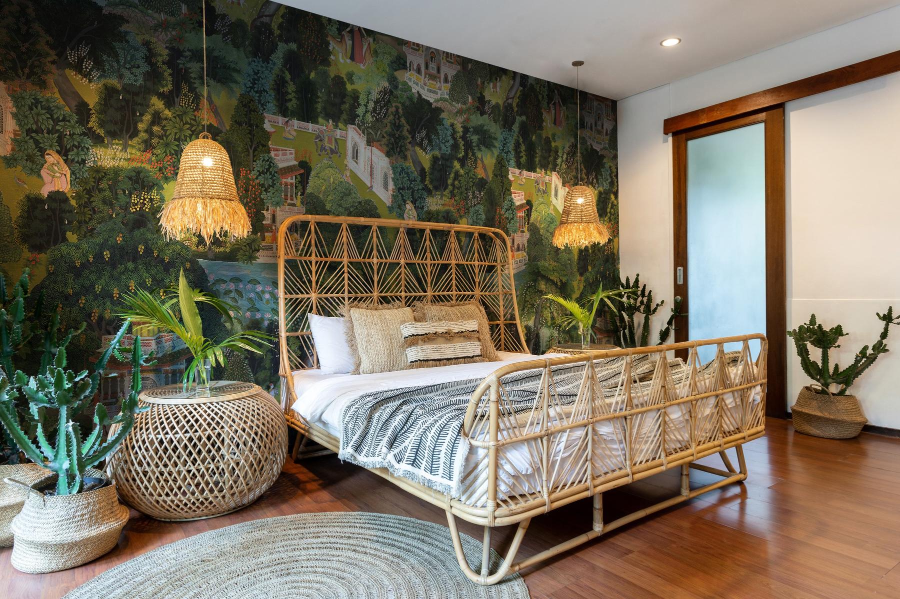 Indian Traditional Garden Art Wallpaper Mural