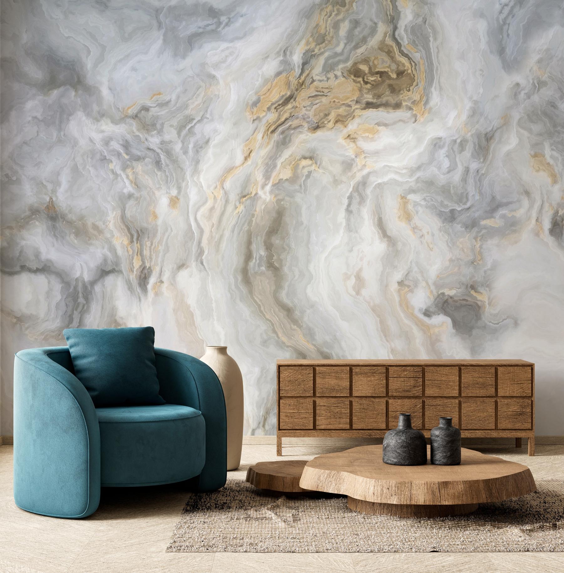 Enchanted Abstract Marble Design Wallpaper Mural