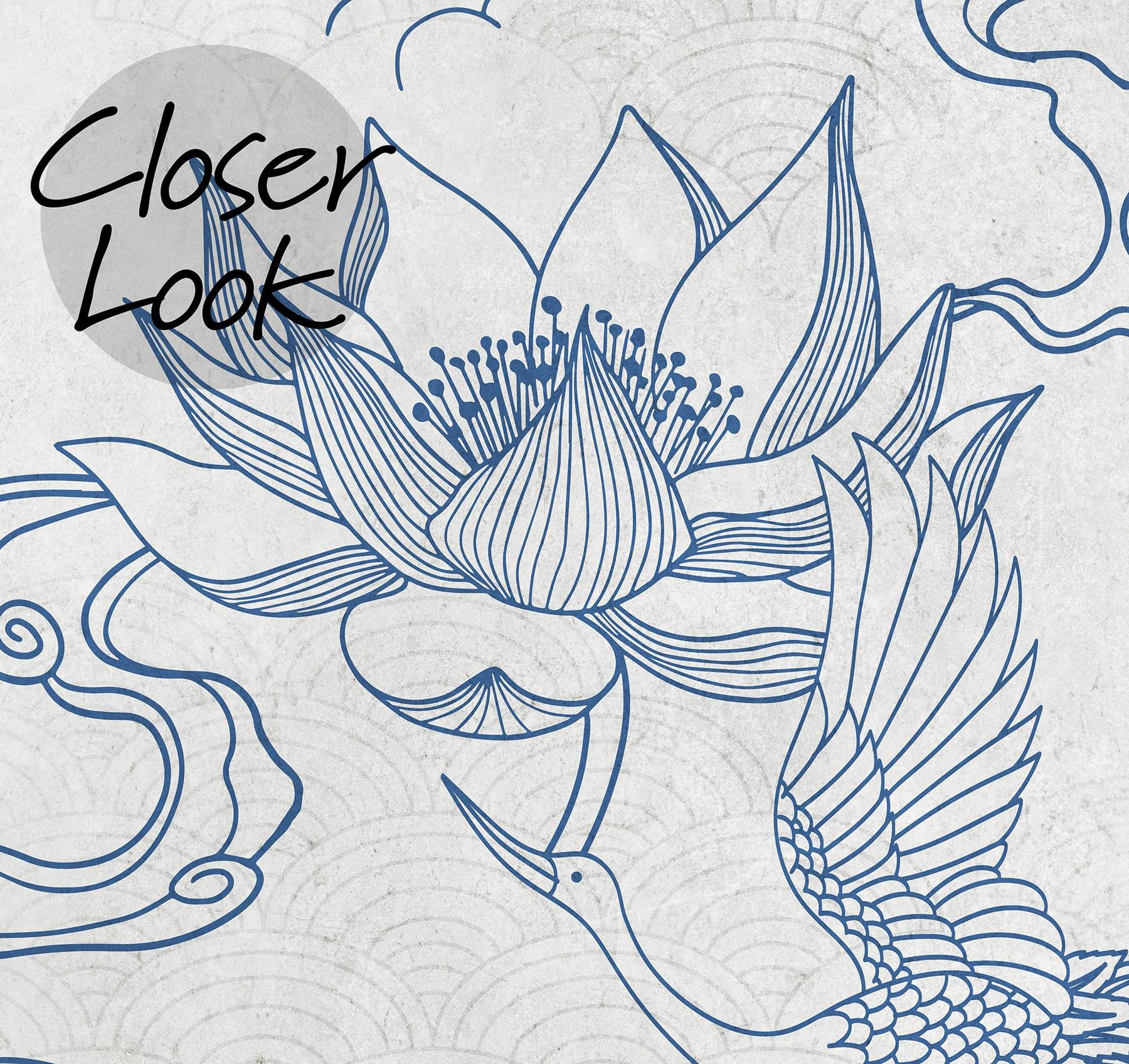 Elegant Phoenix and Dragon Wallpaper Mural