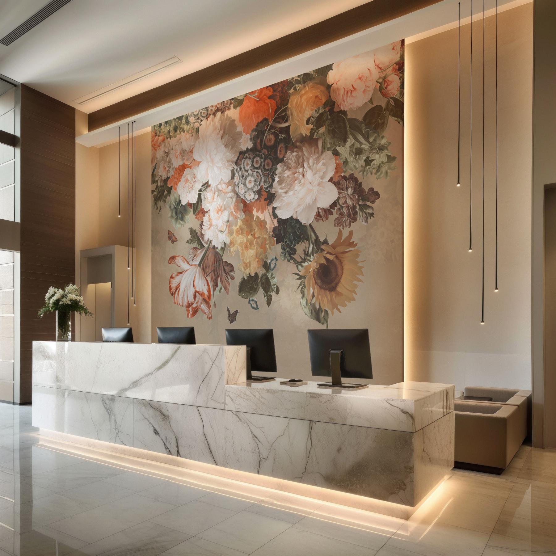 Enchanted Dutch Floral Bouquet Wallpaper Mural