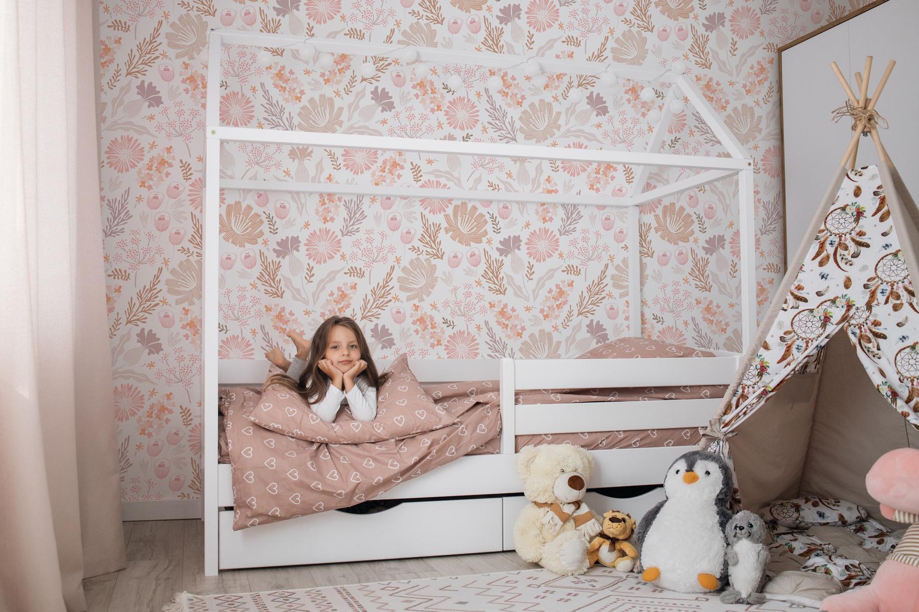 Kids Pastel Floral Botanical Wallpaper Mural