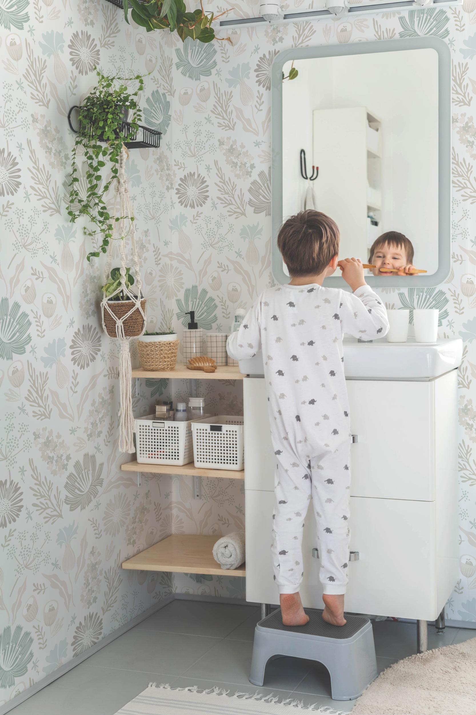 Kids Soft Color Floral Botanical Wallpaper Mural