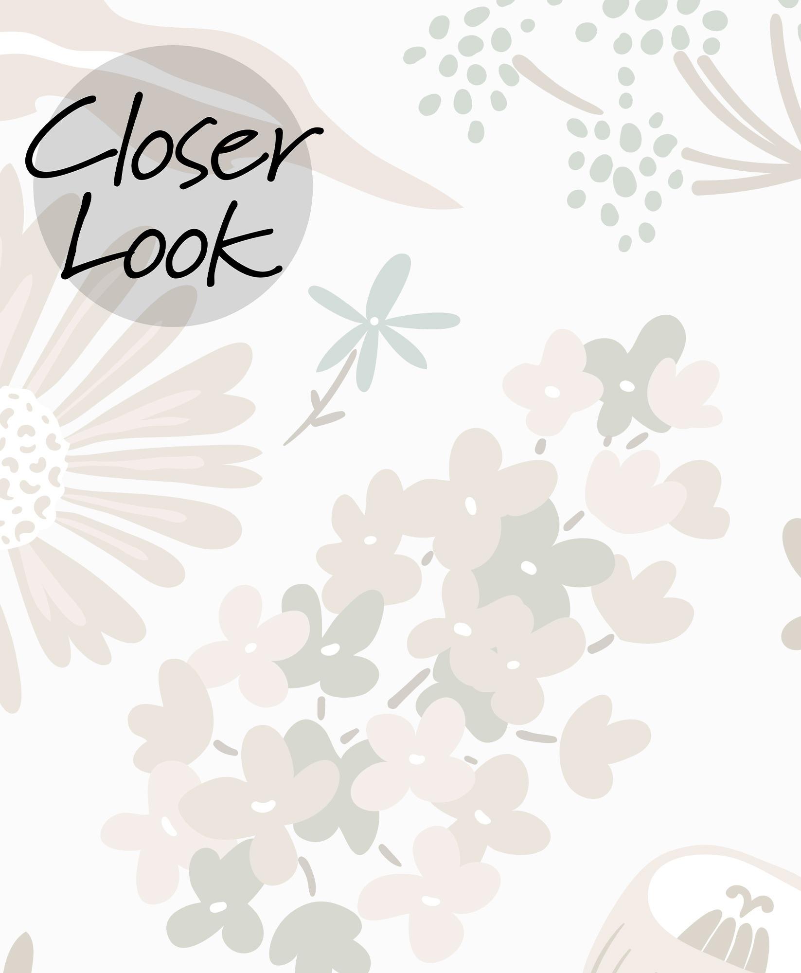 Kids Soft Color Floral Botanical Wallpaper Mural