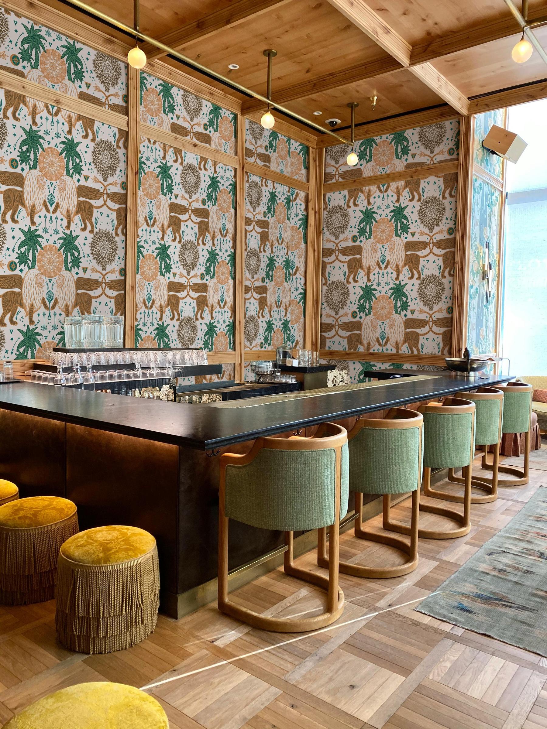 Mystical Winged Lions Wallpaper Mural