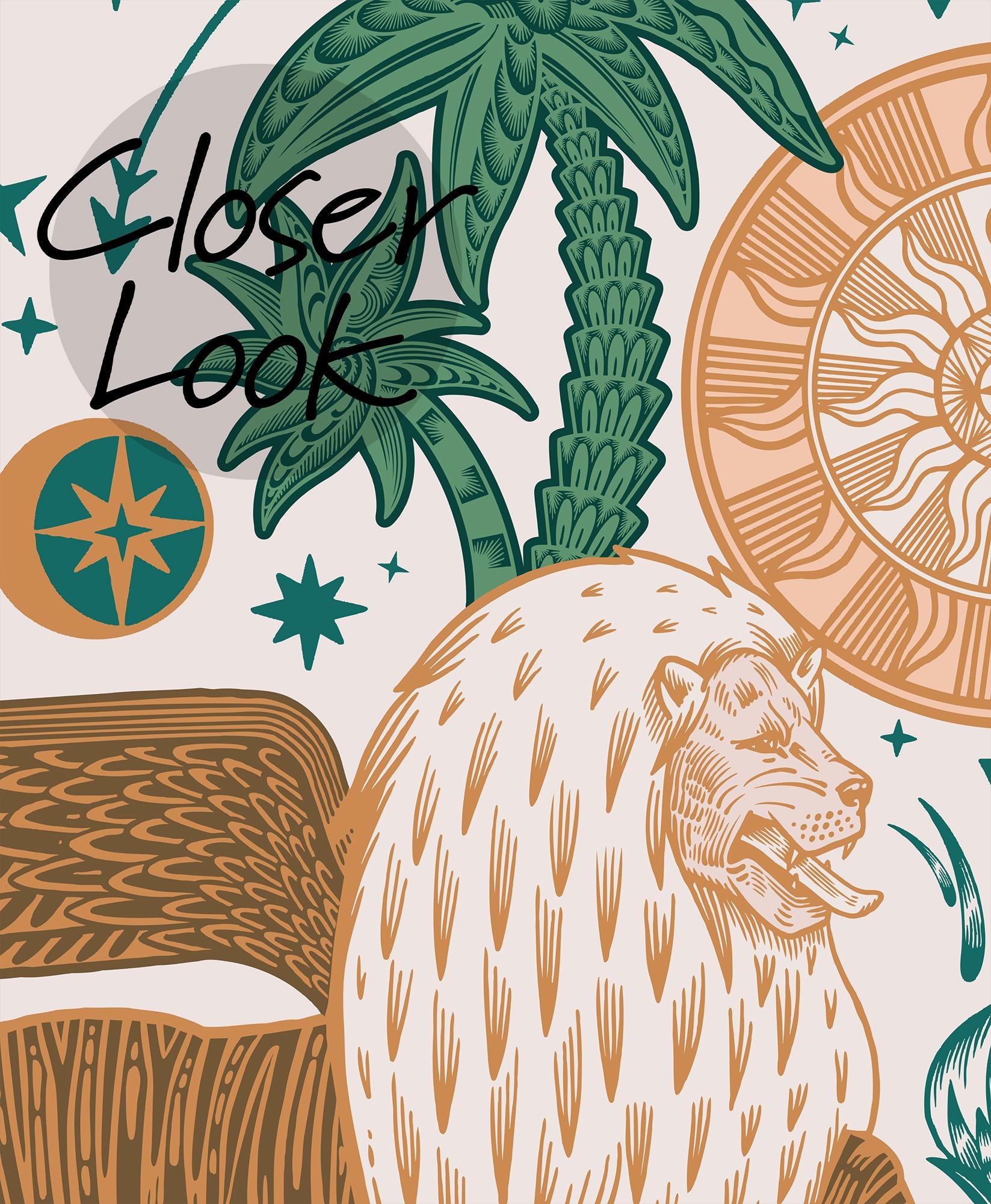 Mystical Winged Lions Wallpaper Mural