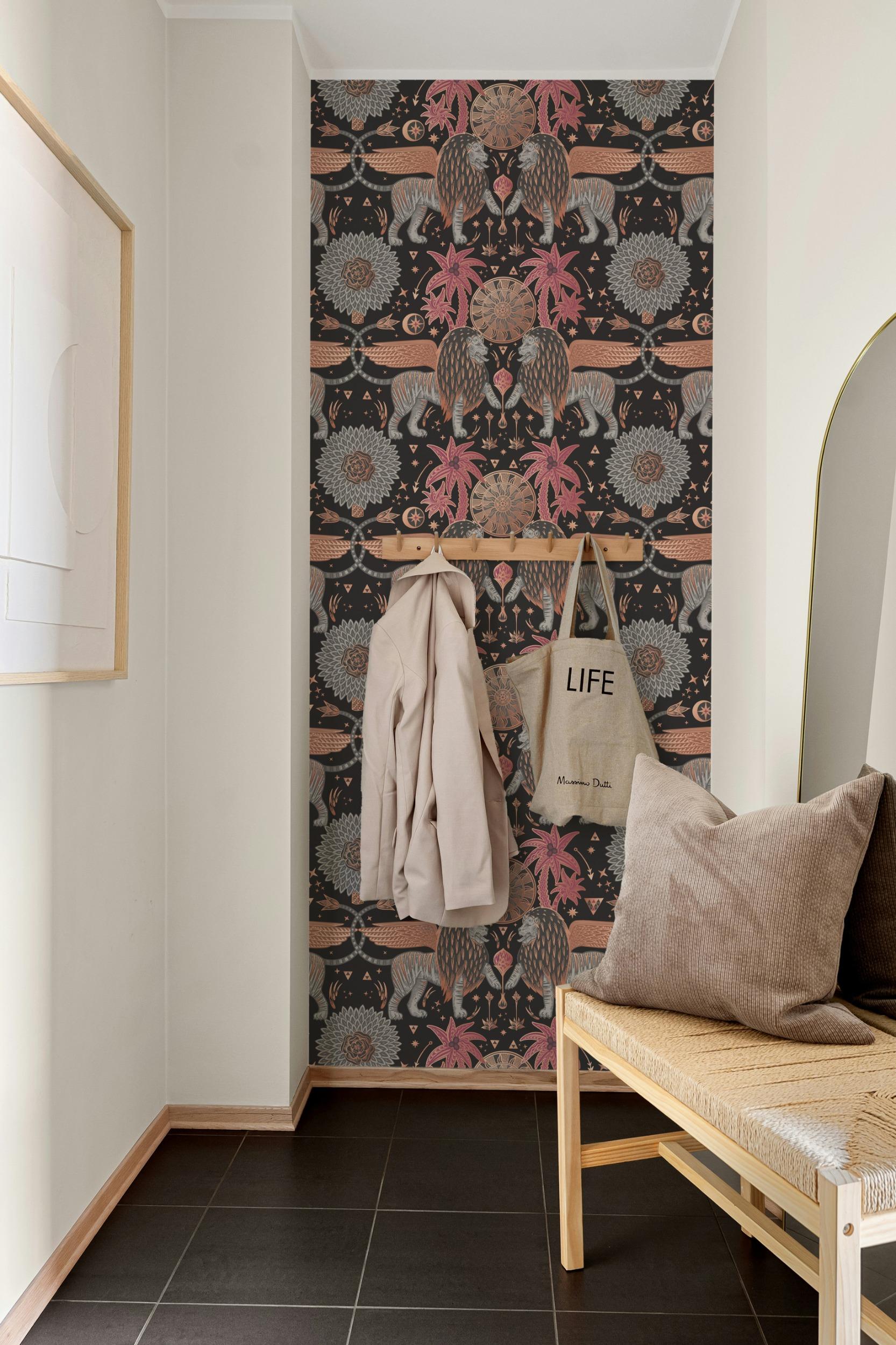 Mystical Winged Lions Wallpaper Mural