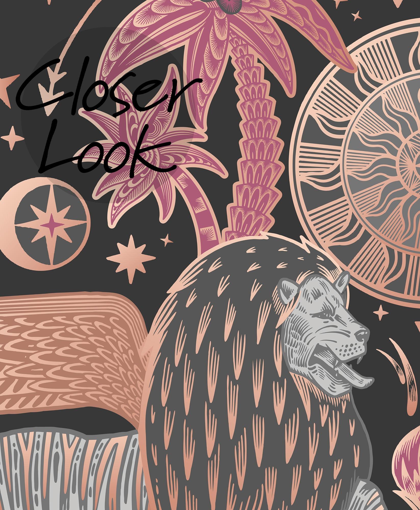 Mystical Winged Lions Wallpaper Mural