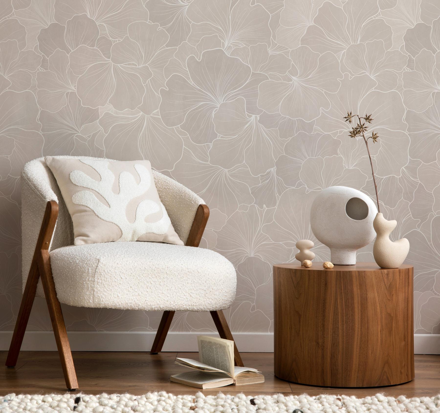 Modern Gingko Leaf Wallpaper Mural