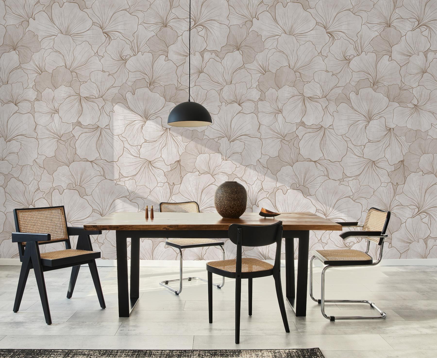 Modern Gingko Leaf Wallpaper Mural