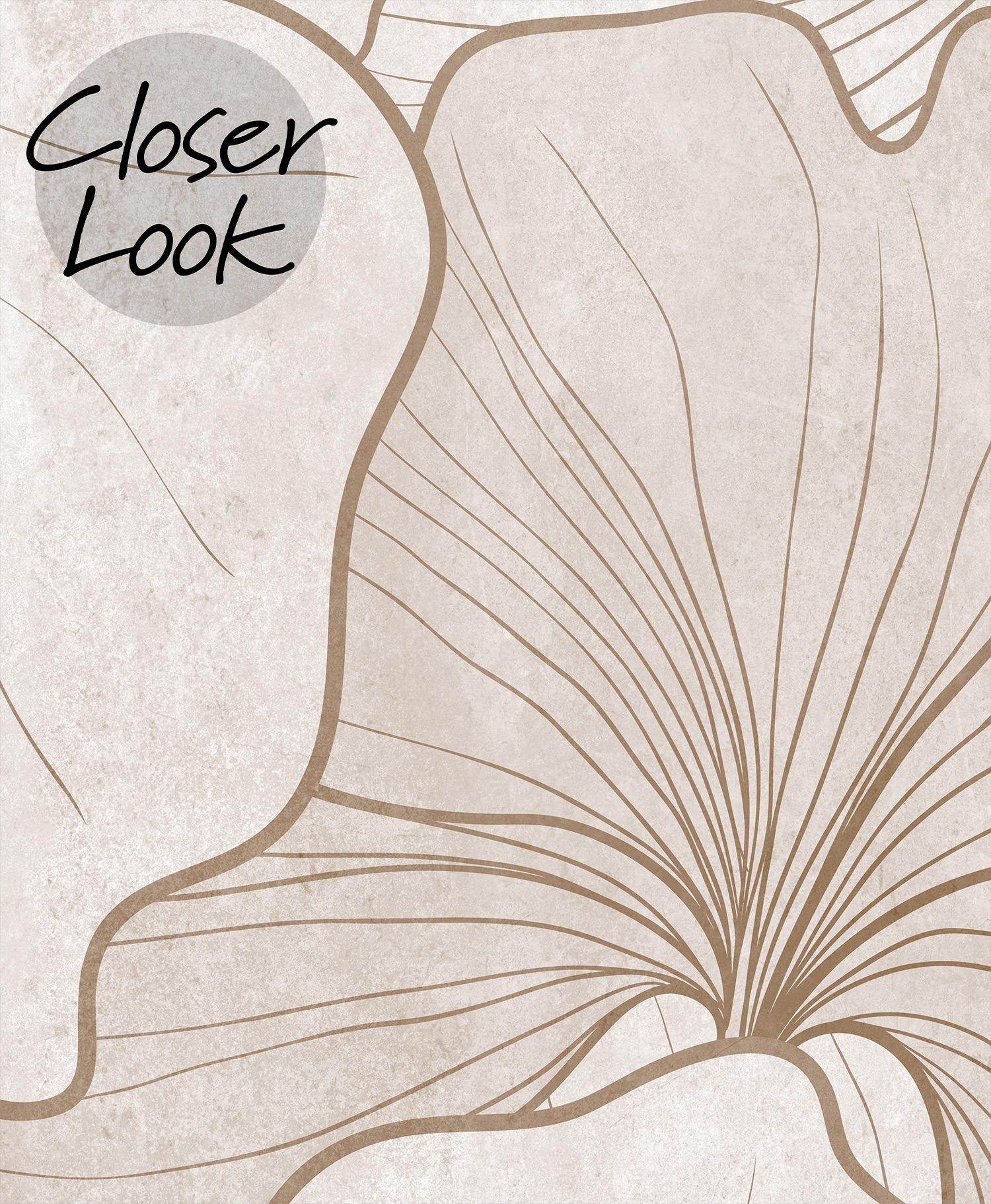 Modern Gingko Leaf Wallpaper Mural