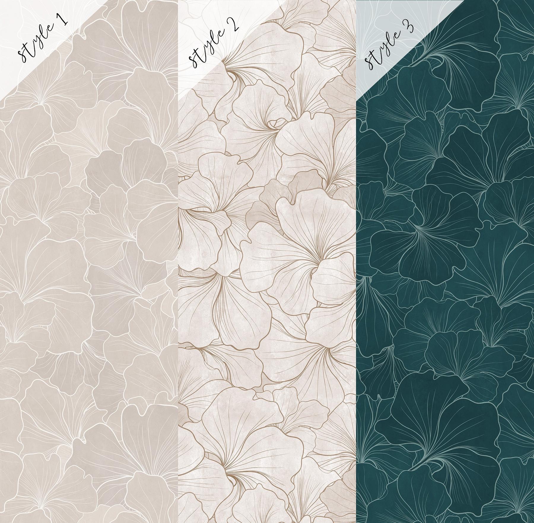 Modern Gingko Leaf Wallpaper Mural