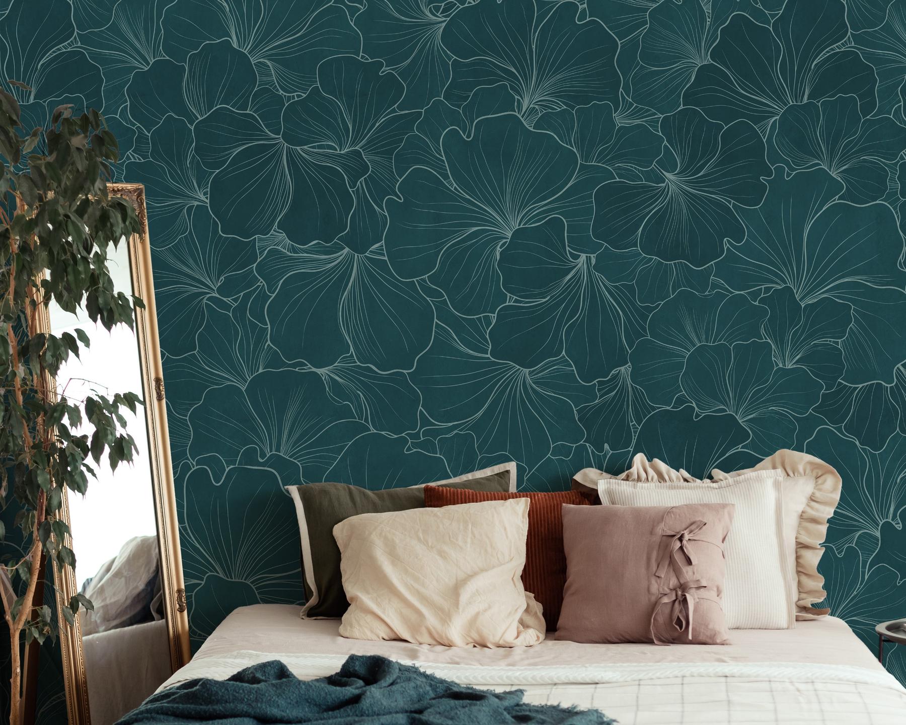 Modern Gingko Leaf Wallpaper Mural