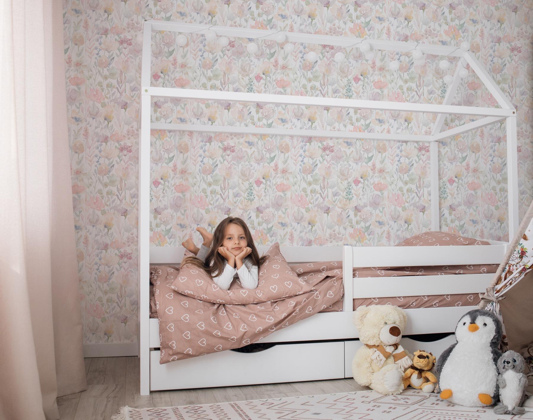 Kids Cute Watercolor Wild Floral Wallpaper Mural