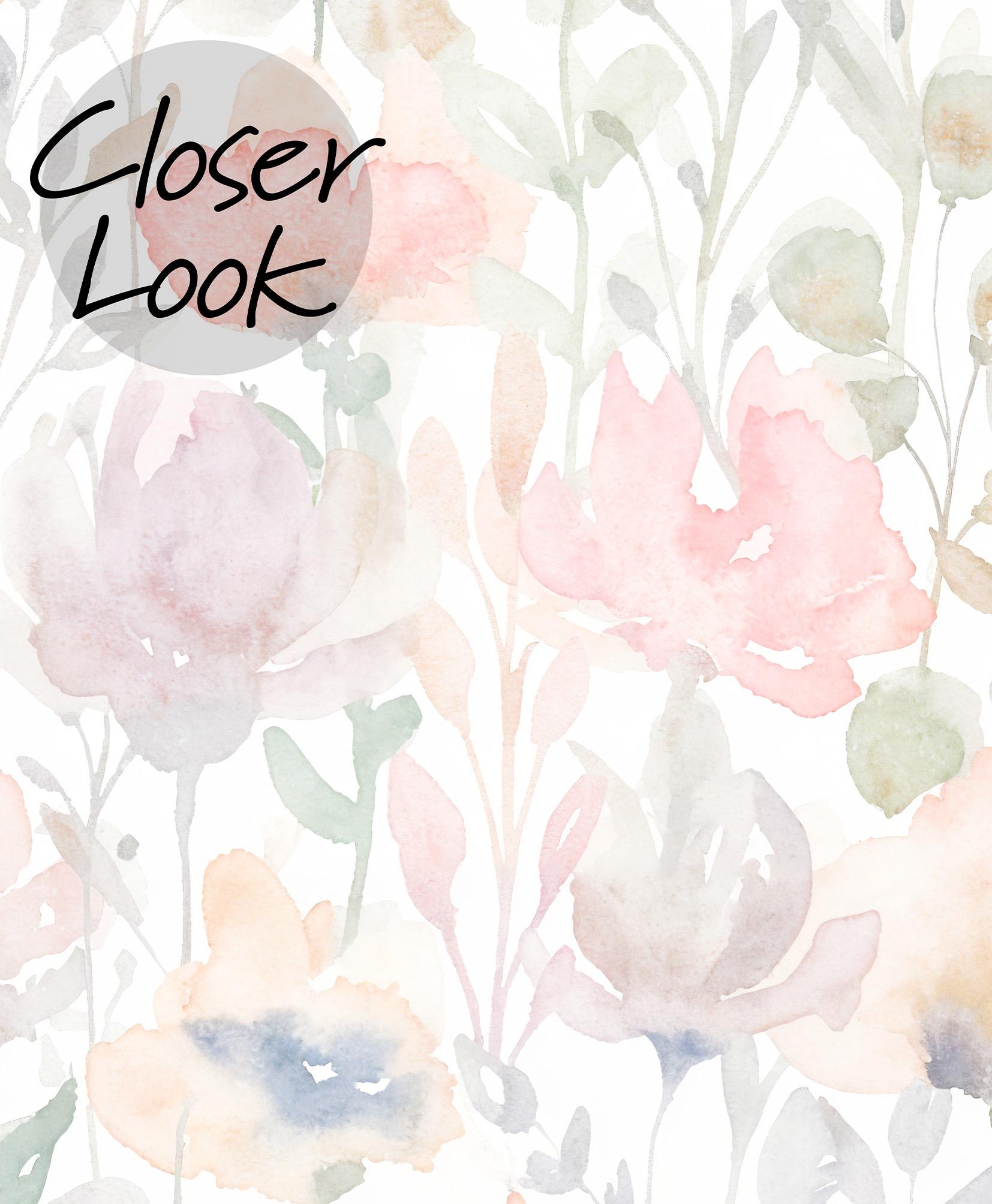 Kids Cute Watercolor Wild Floral Wallpaper Mural