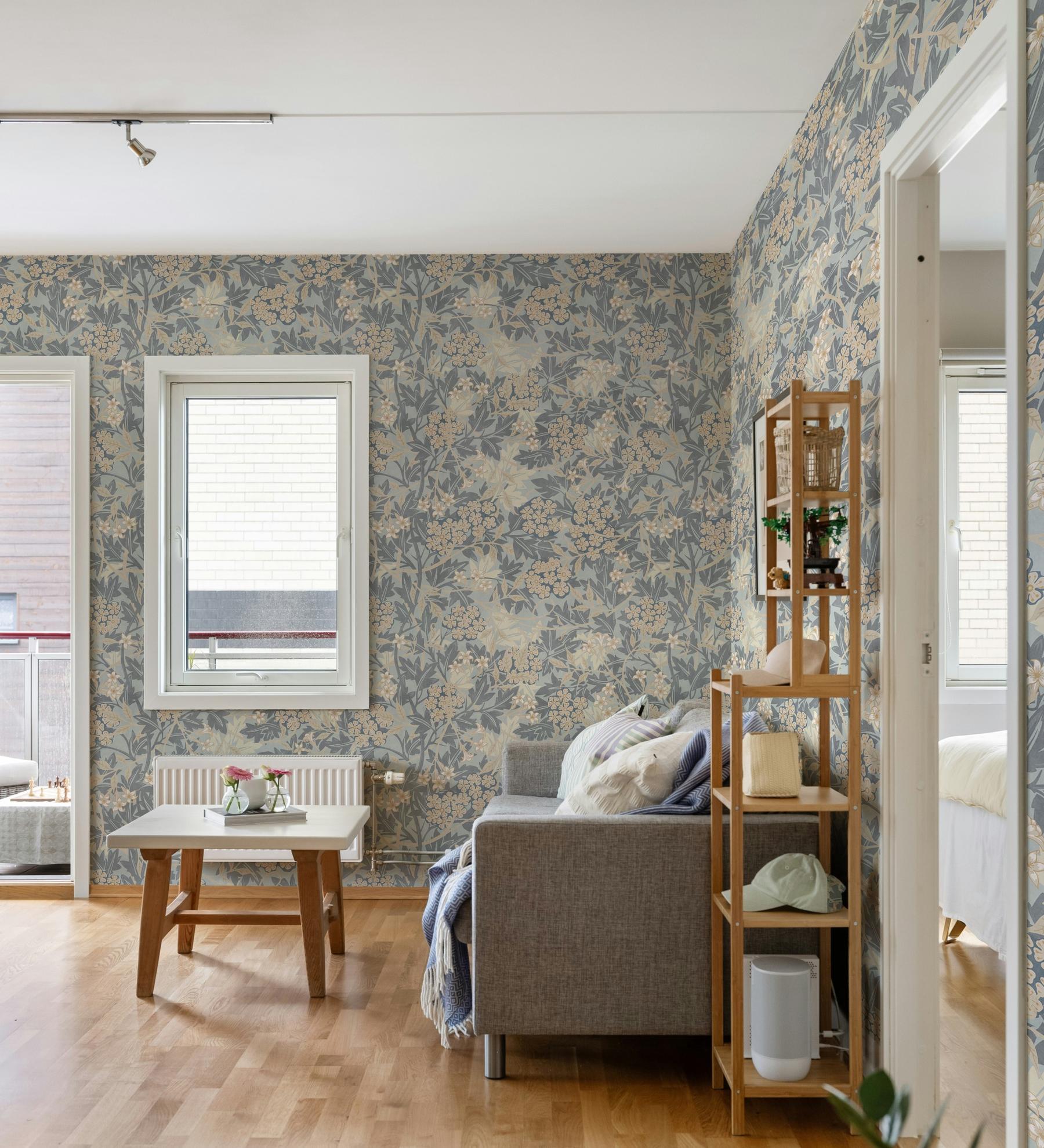 Classic Botanical Floral Foliage Wallpaper Mural