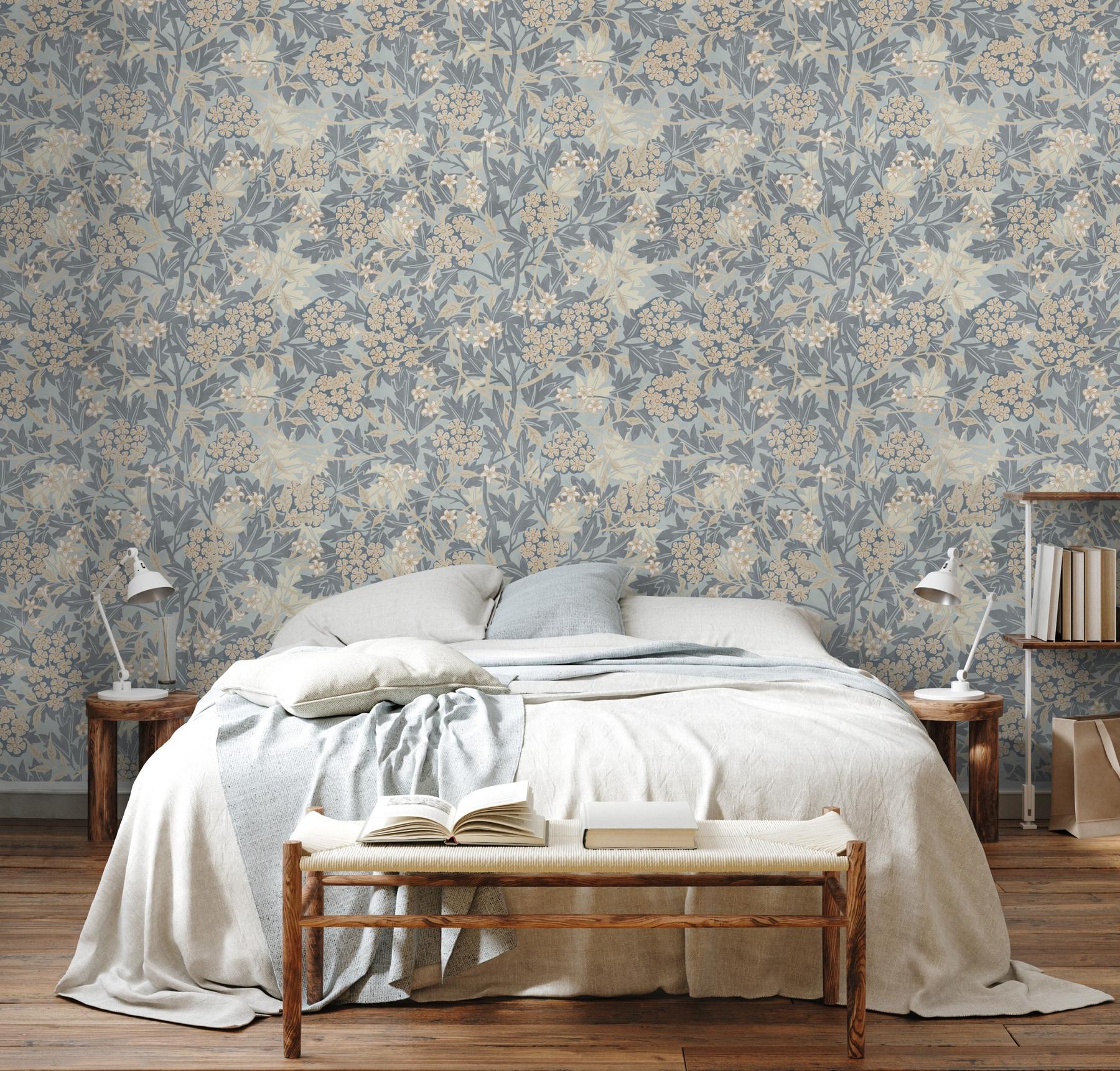 Classic Botanical Floral Foliage Wallpaper Mural