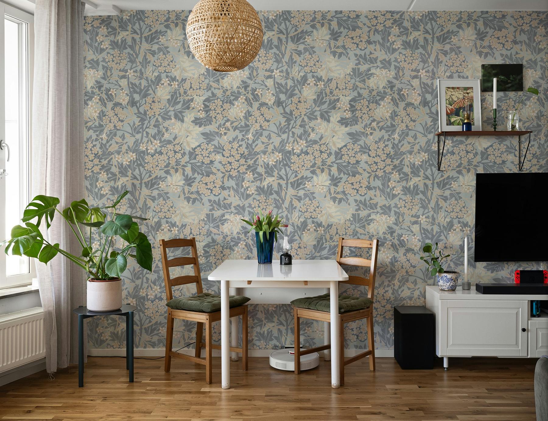 Classic Botanical Floral Foliage Wallpaper Mural