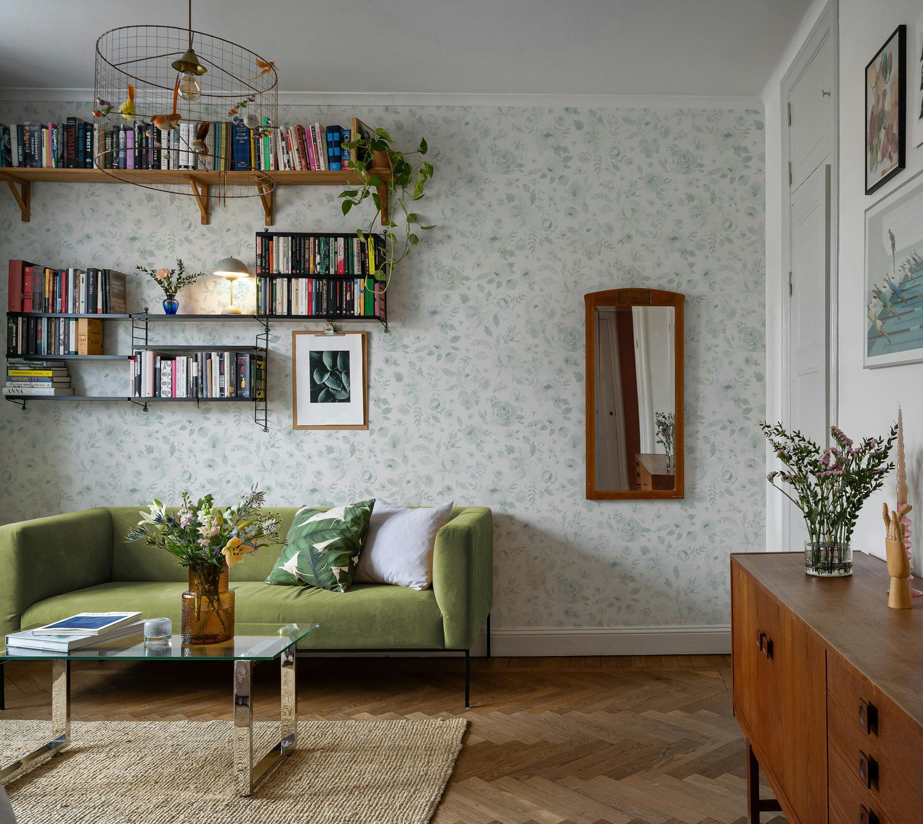 Elegant Soft English Floral Wallpaper Mural
