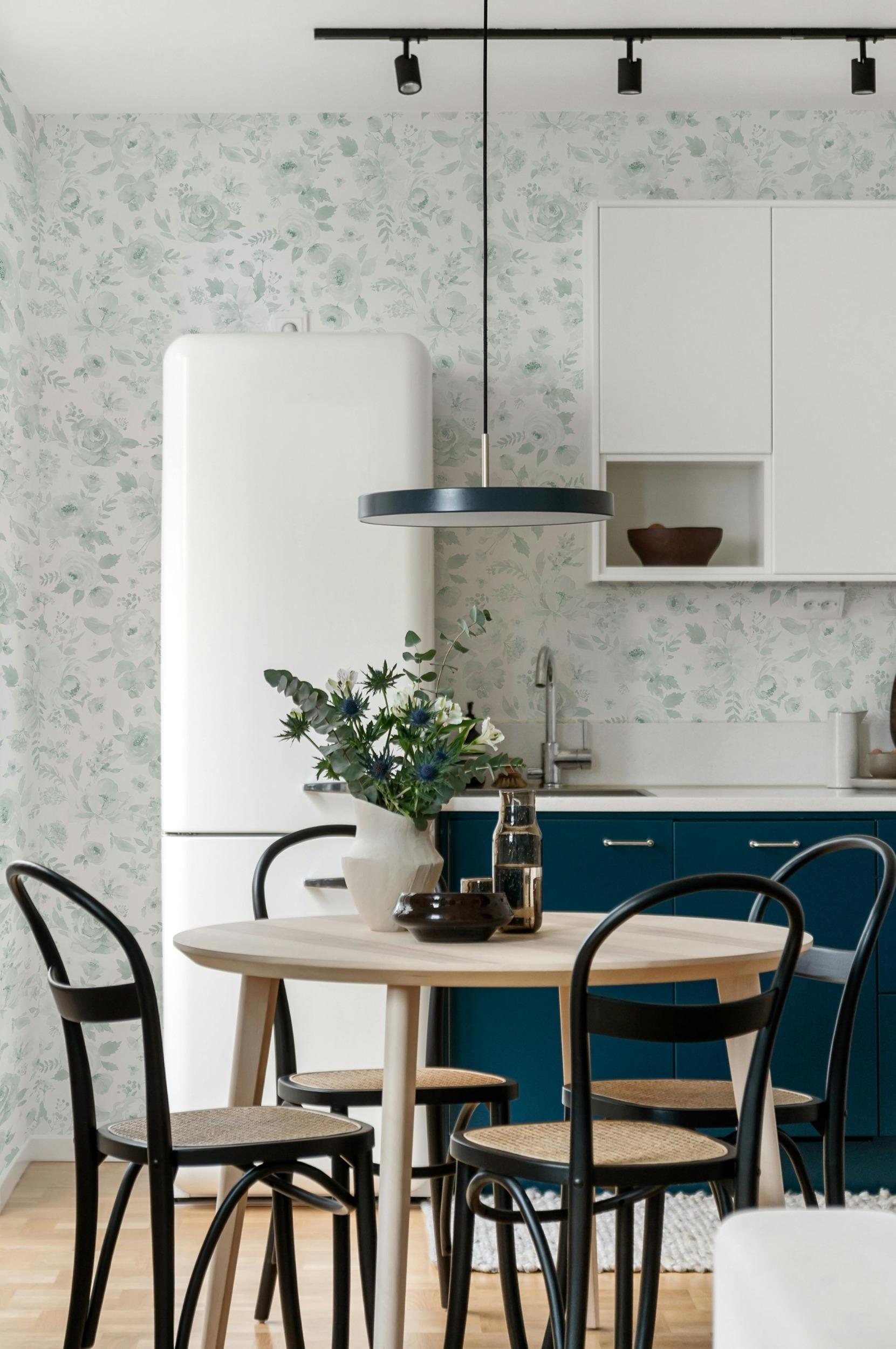 Elegant Soft English Floral Wallpaper Mural