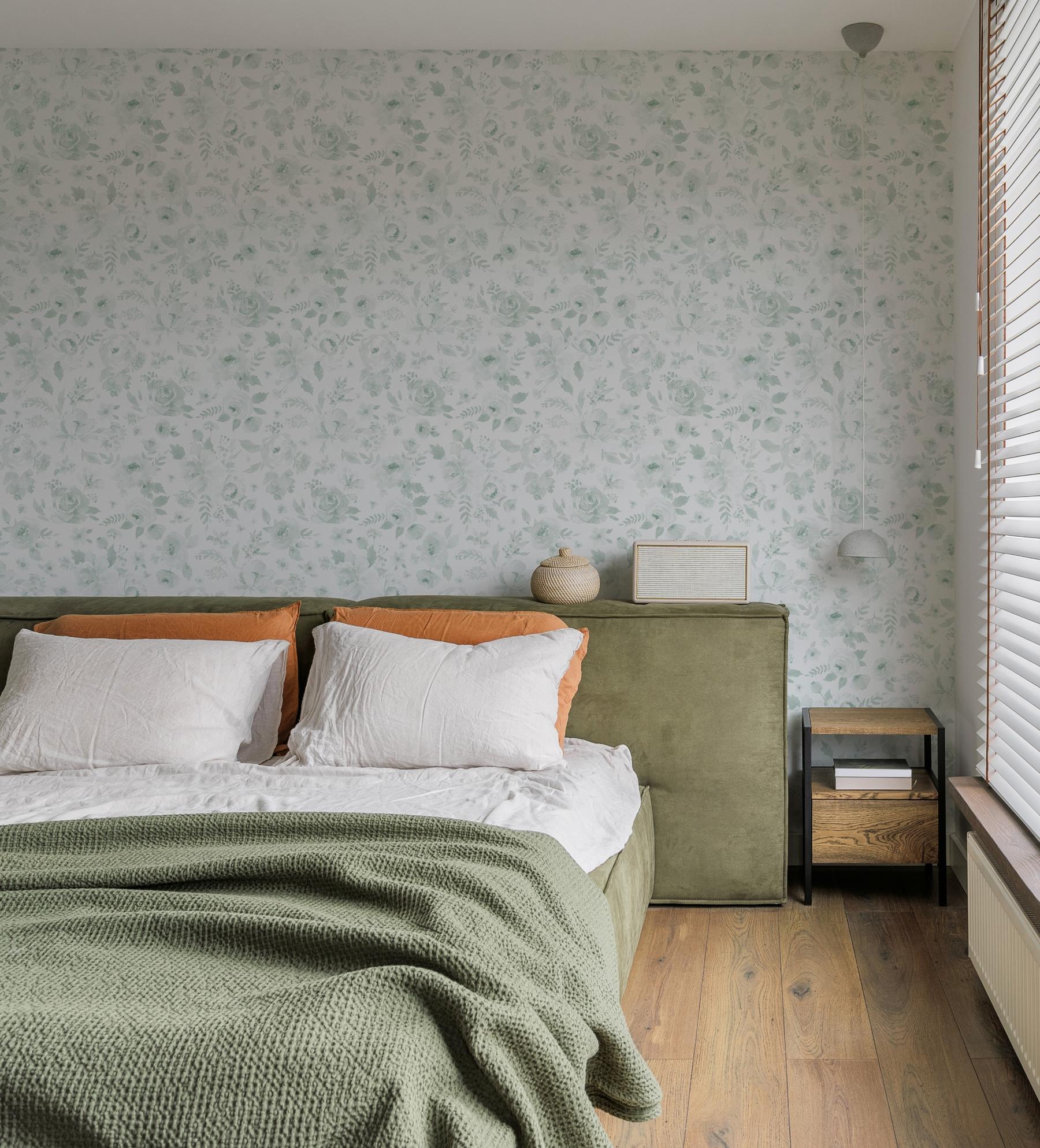 Elegant Soft English Floral Wallpaper Mural