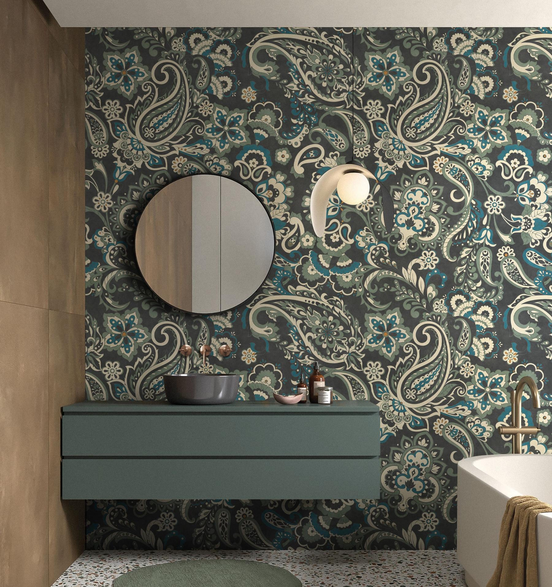 Vintage Floral Paisley Wallpaper Mural
