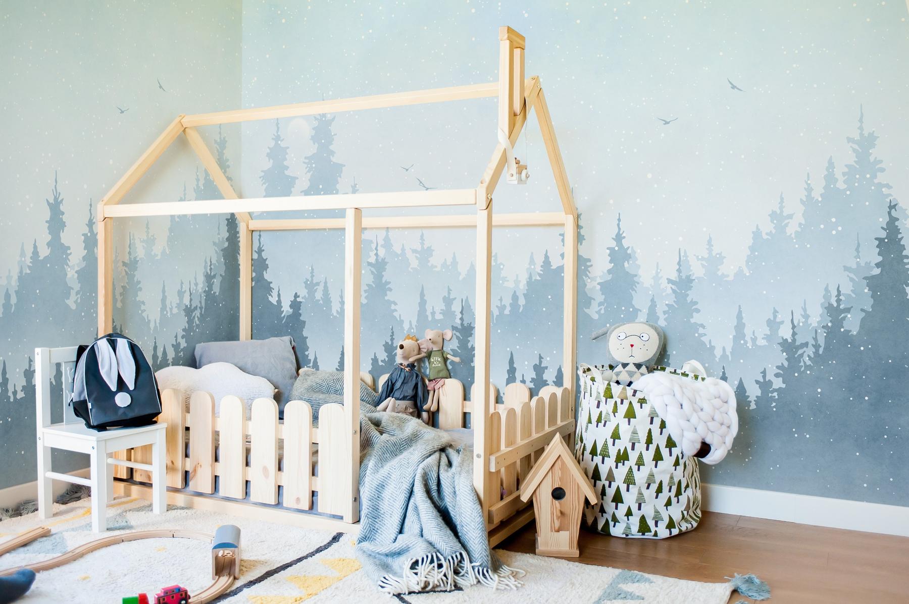 Kids Peaceful Forest Silhouette Wallpaper Mural