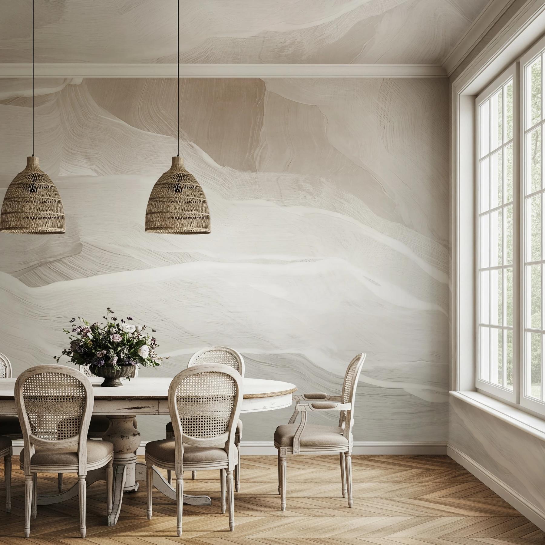 Modern Abstract Wave Wallpaper Mural