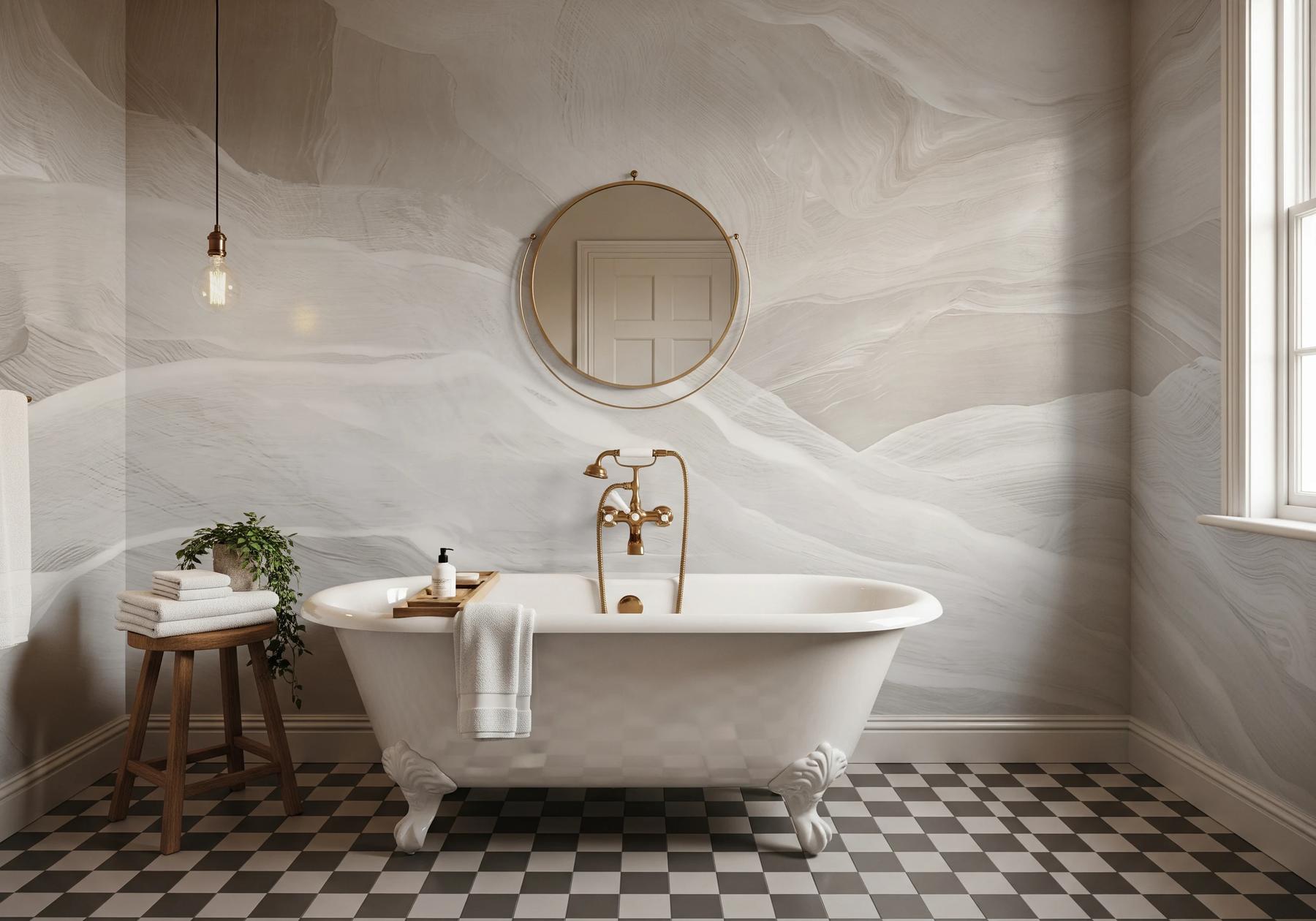 Modern Abstract Wave Wallpaper Mural